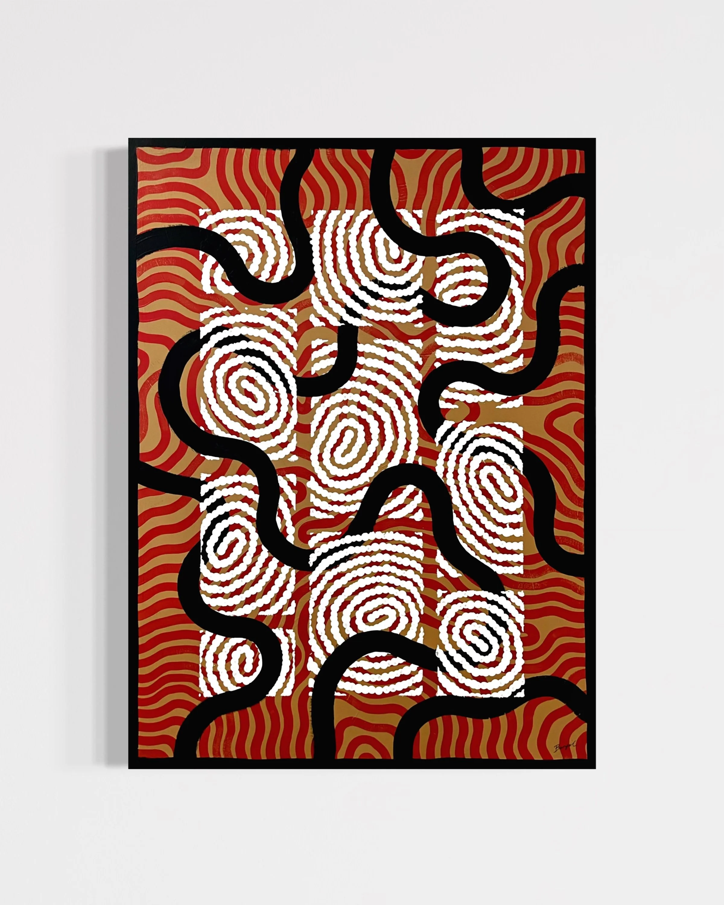Original Aboriginal artwork on canvas by Bunjil Art titled Always Was