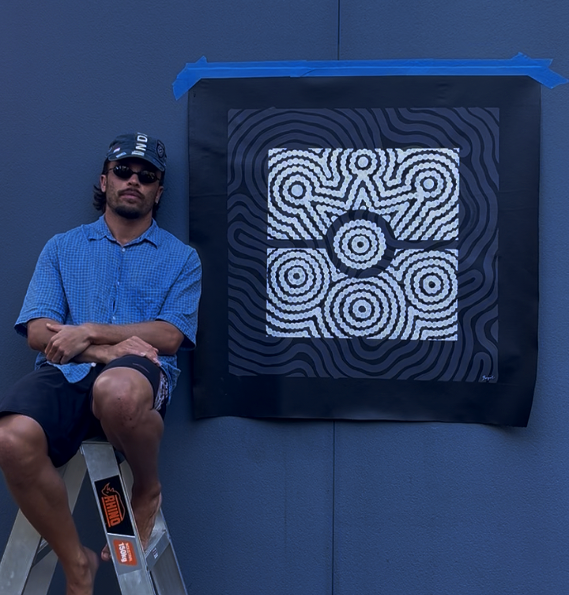 Original Aboriginal artwork on canvas by Bunjil Art titled Culture Is King