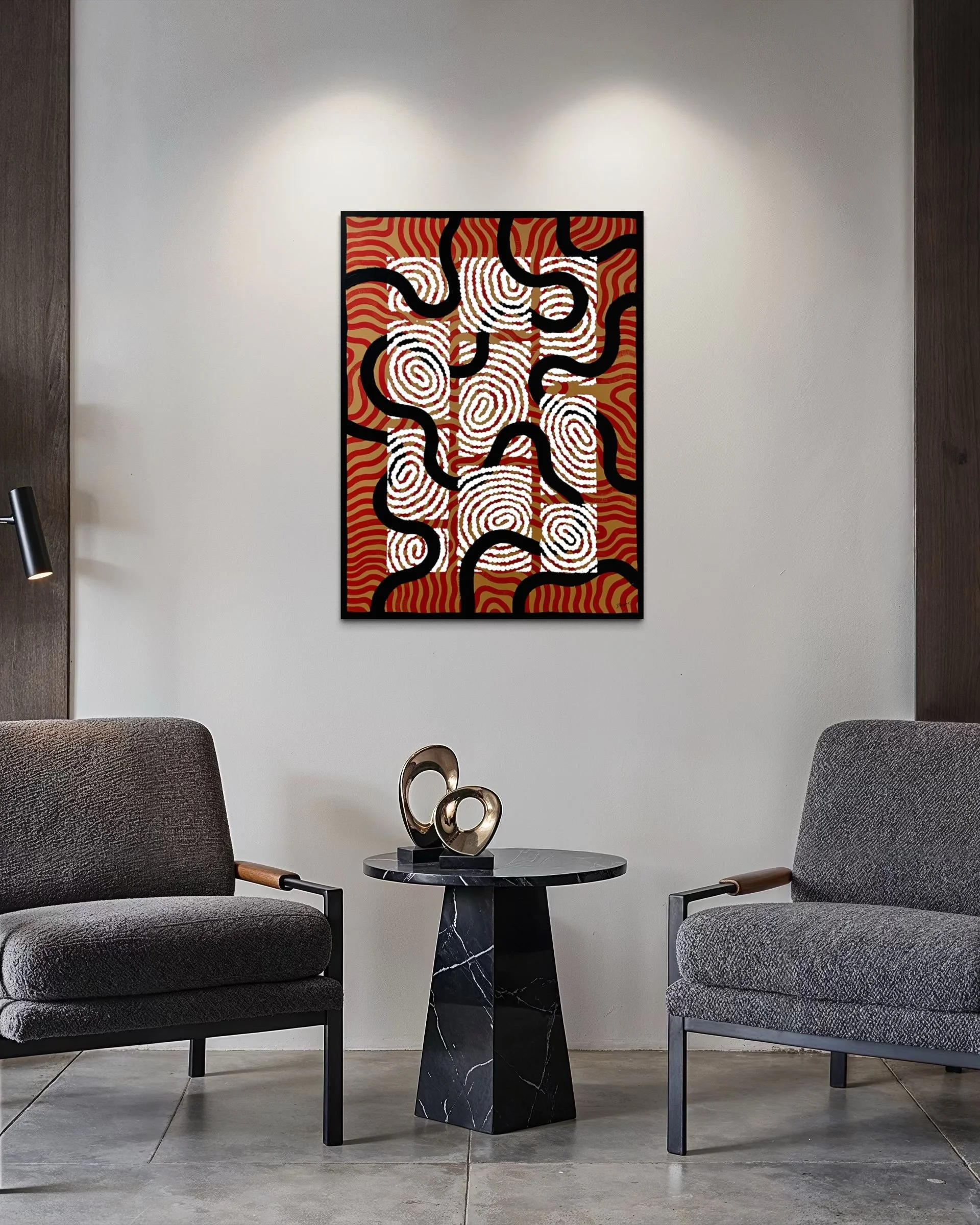 Original Aboriginal artwork on canvas by Bunjil Art titled Always Was