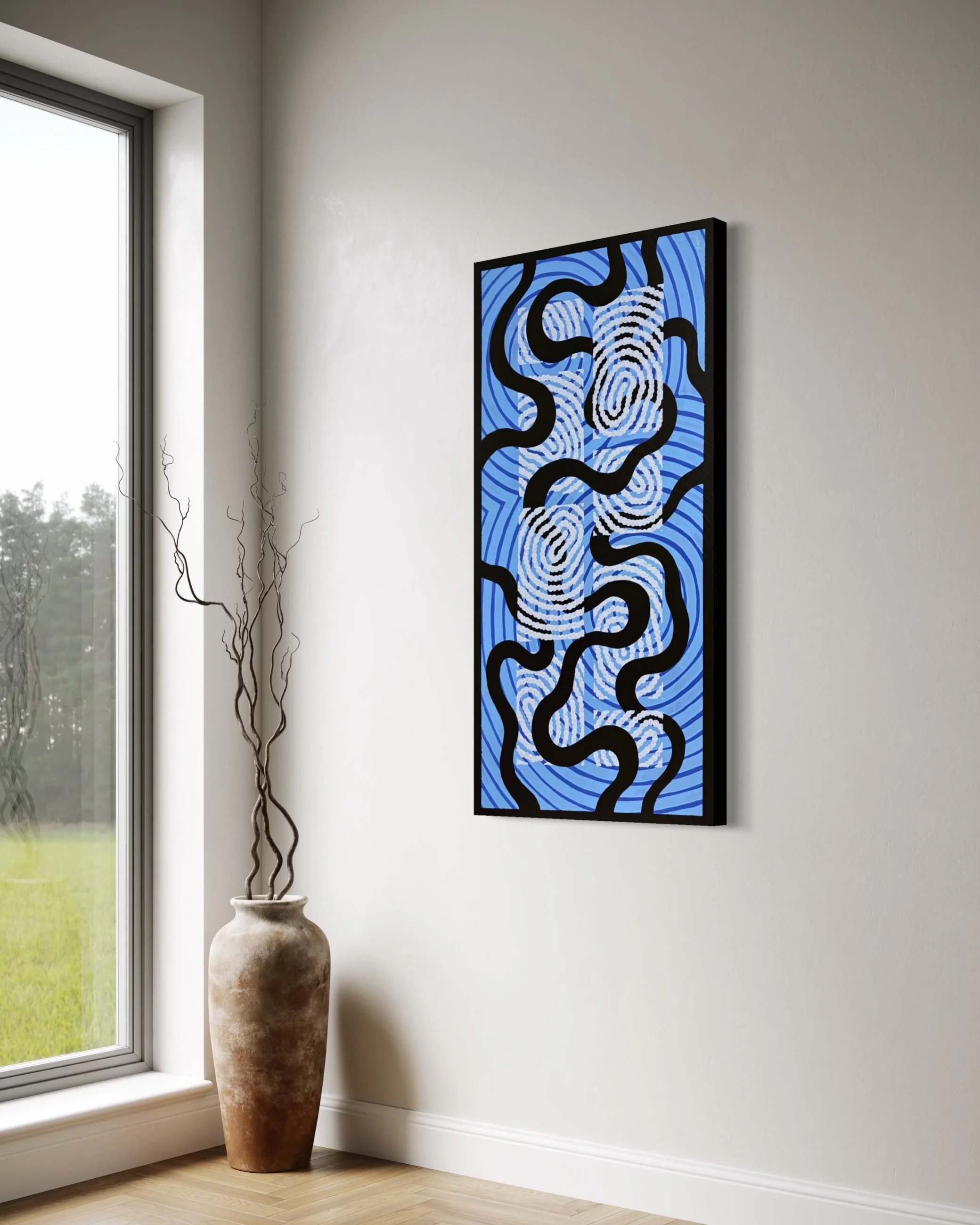 Original Aboriginal artwork on canvas by Bunjil Art titled Always Was III