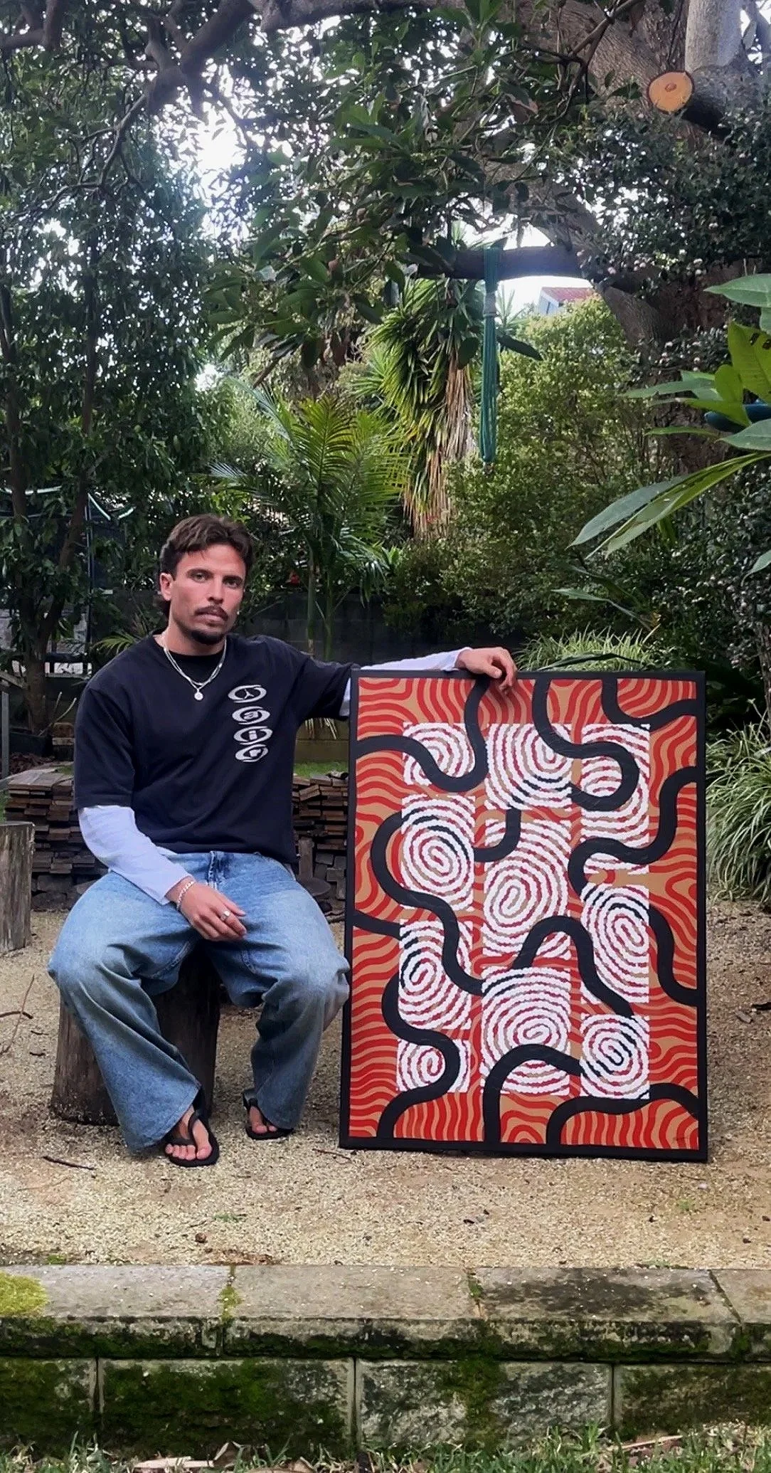 Original Aboriginal artwork on canvas by Bunjil Art titled Always Was
