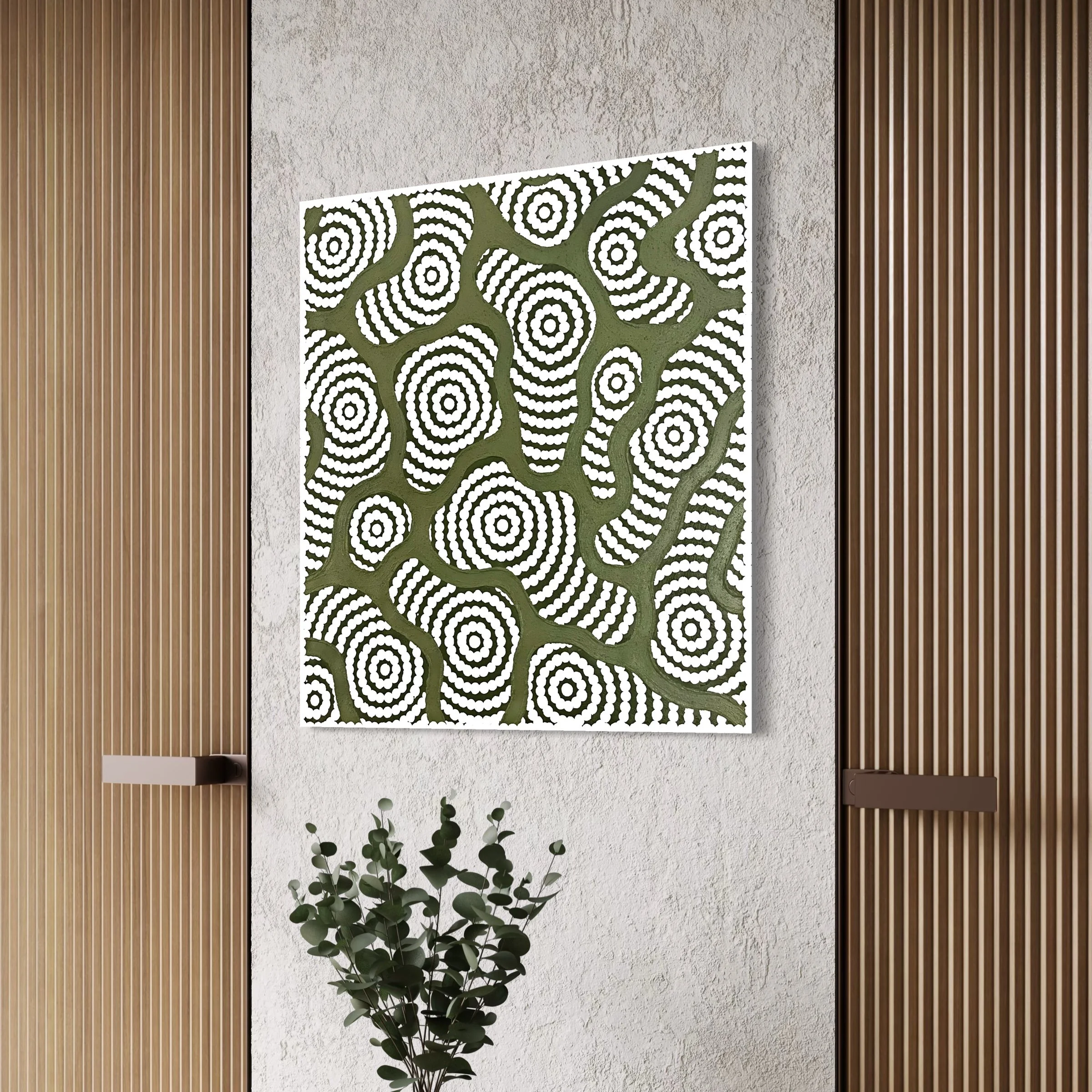 Original Aboriginal painting on canvas by Bunjil Art titled Country In Motion