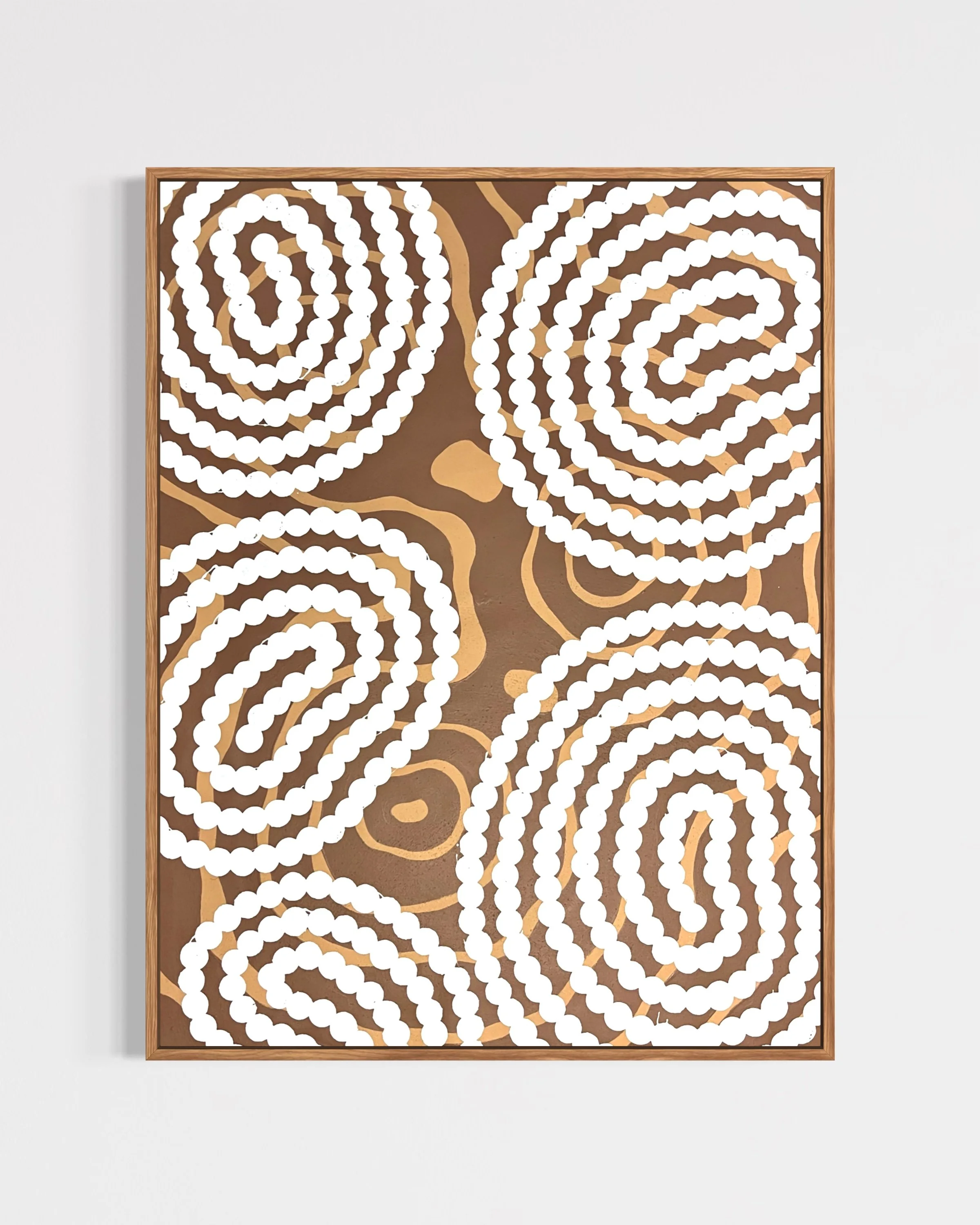 Original Aboriginal artwork on canvas by Bunjil Art titled Dry Country