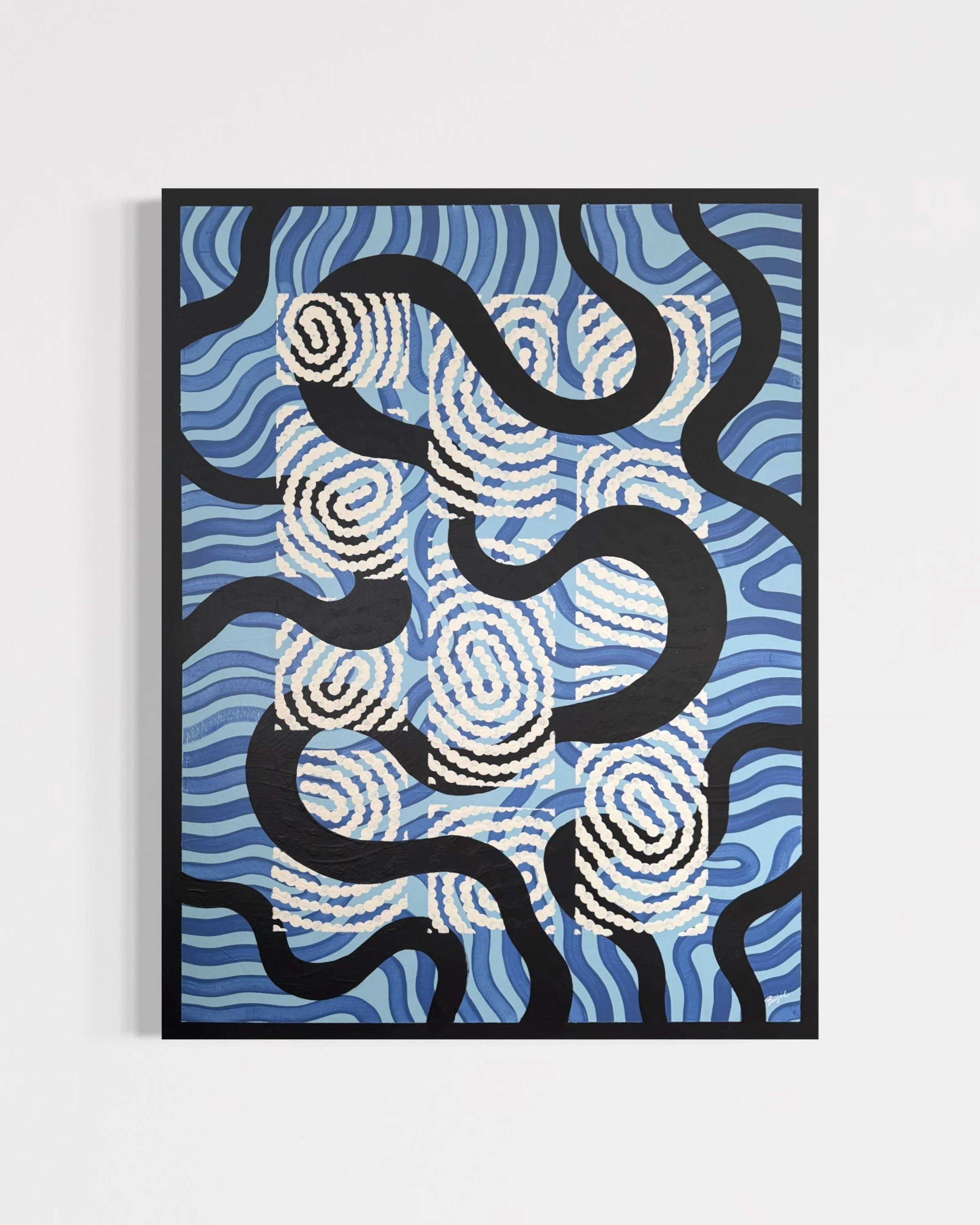 Original Aboriginal artwork on canvas by Bunjil Art titled Always Was II