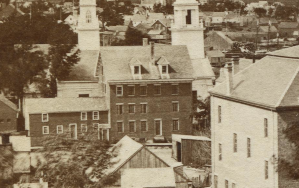 The Lindsey House, aerial view, year 1875