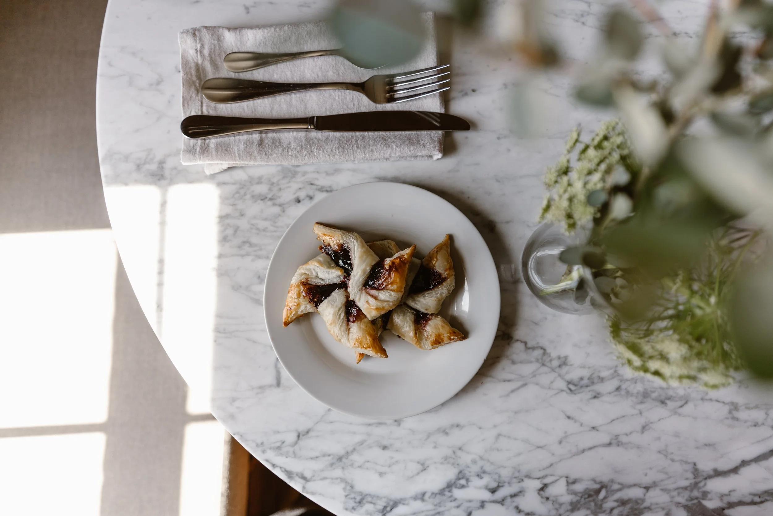 Dining Area Table with Baked Goods