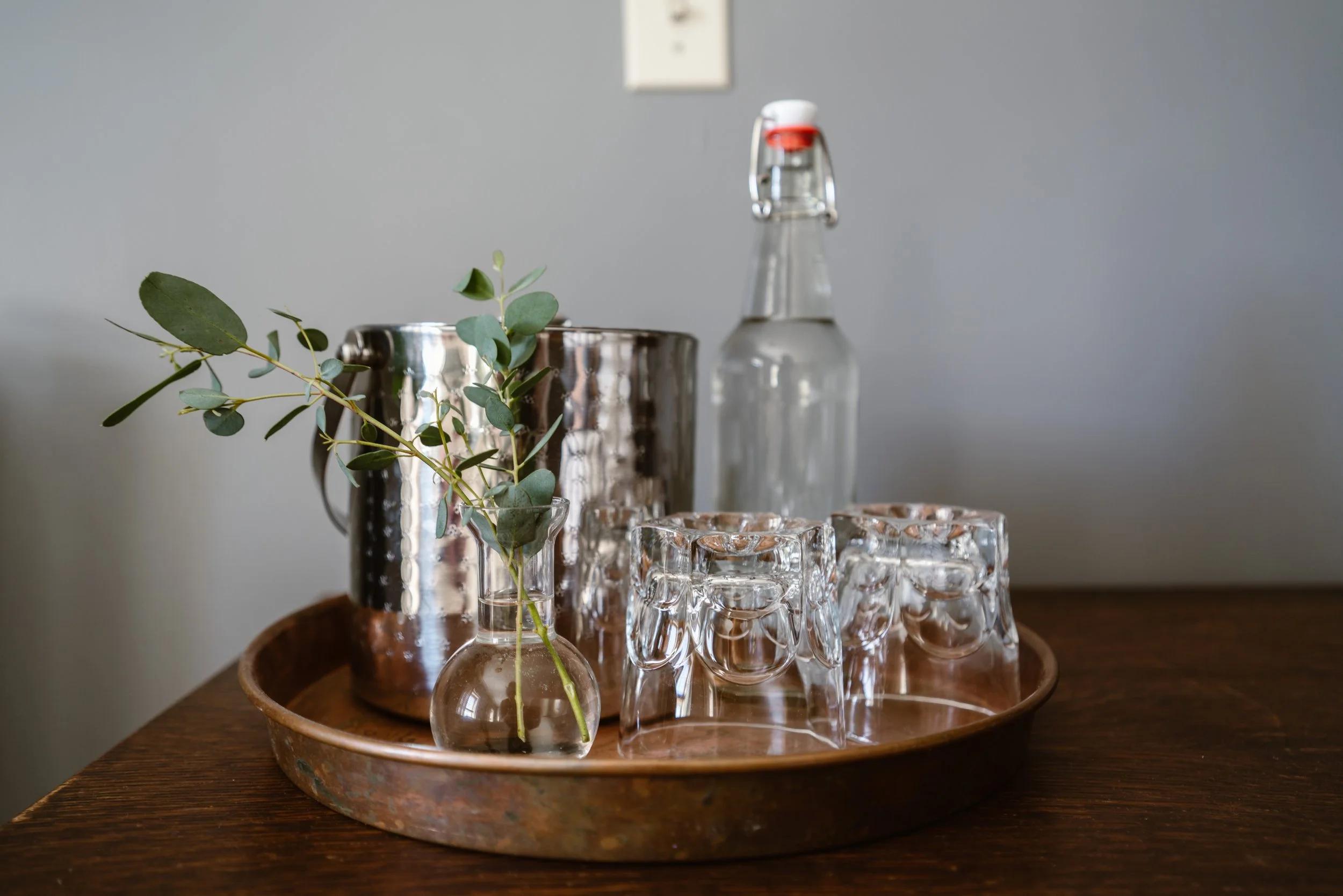 Guest Room Glassware and Ice Bucket