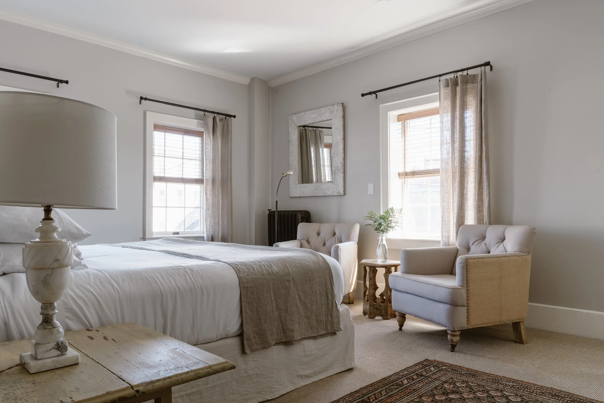 Guest Room with Bed and Seating Area