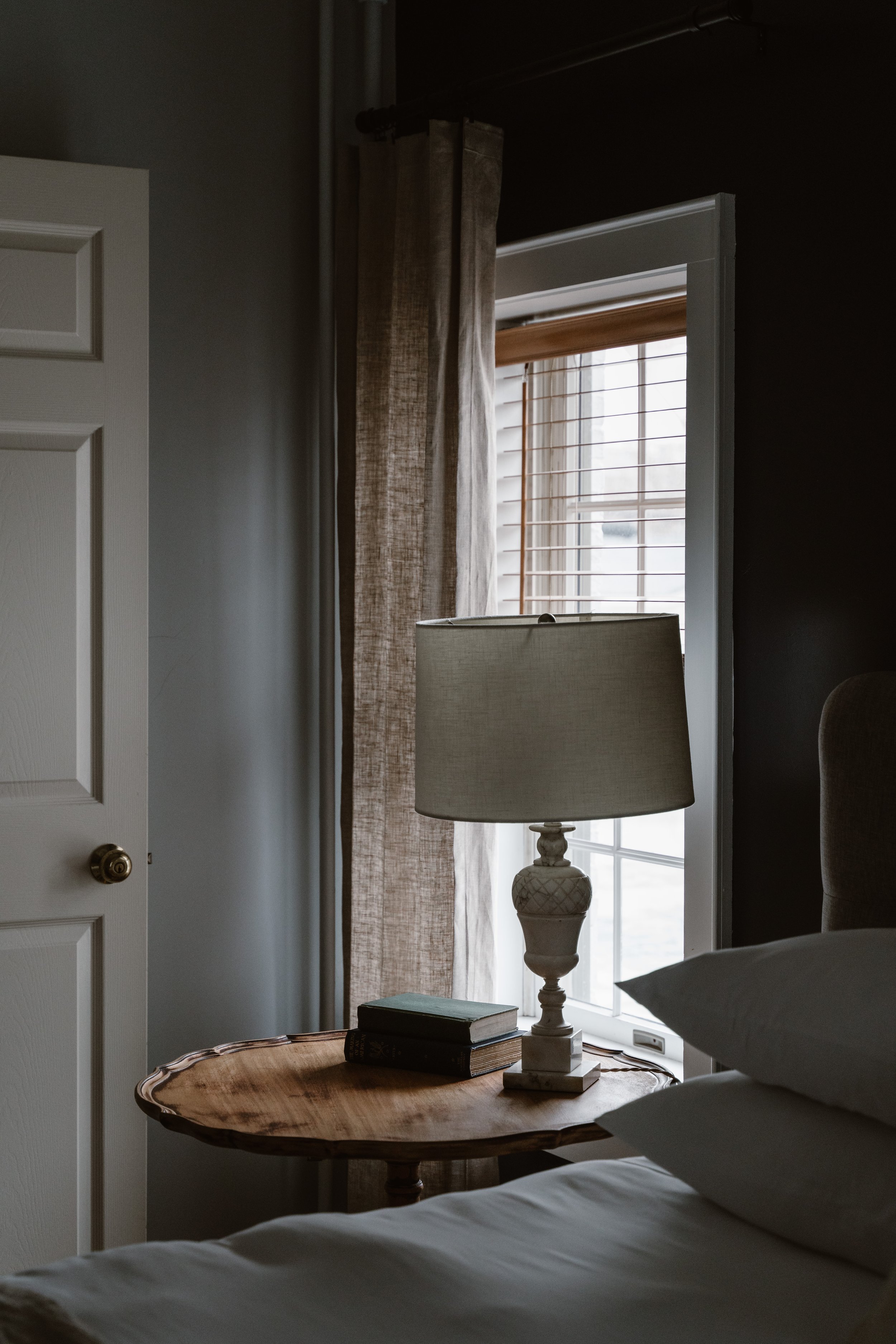 Close-Up Guest Room Bedside Table