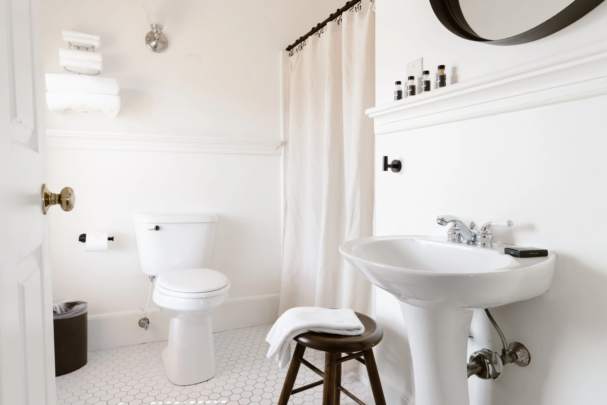 Guest Room Bath with Shower and Stool