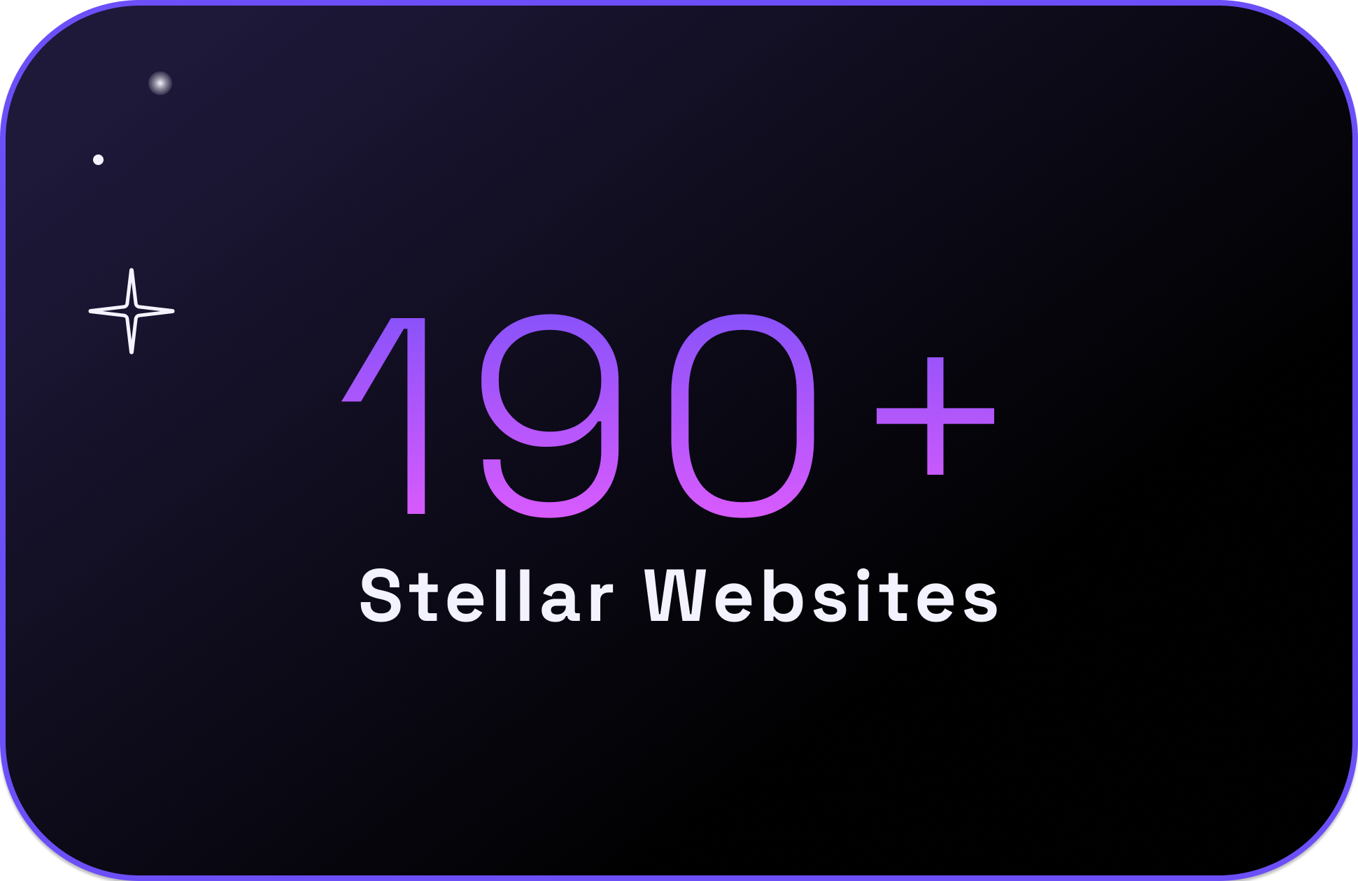 '190+ Stellar Websites'