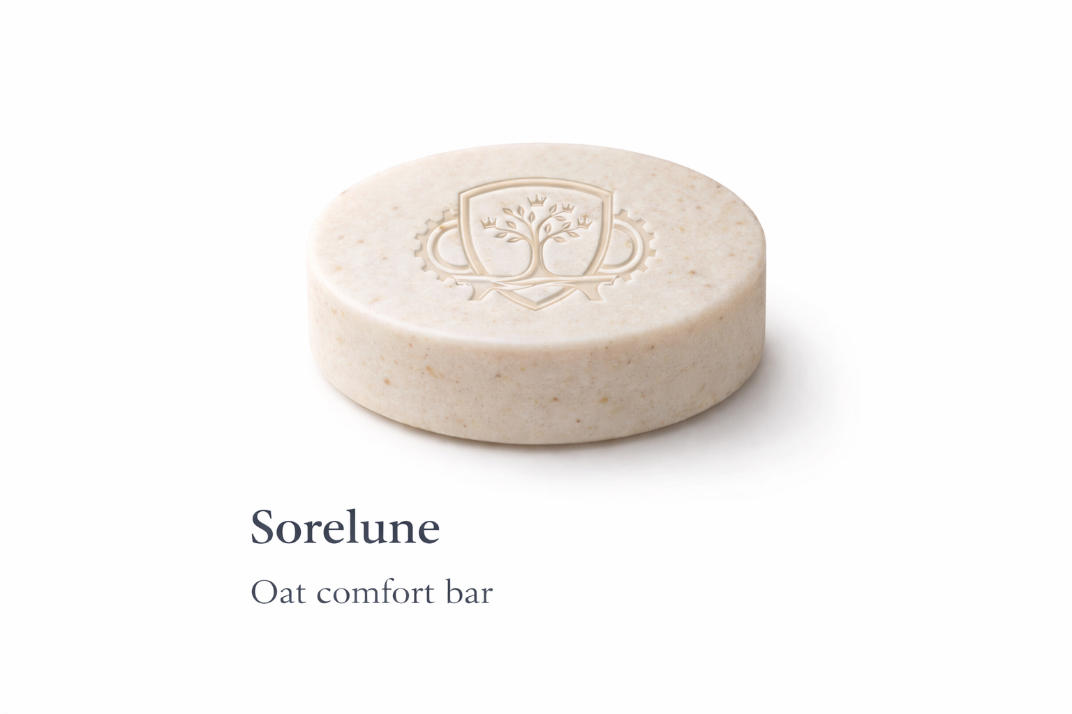 Sorelune Oat Comfort Soap Bar by King Growth Lounge, a soothing oat-based vegan soap designed for calm, balanced cleansing.