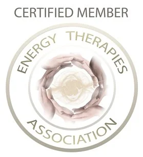 Certification logo for the Energy Therapies Association, featuring a circular design with hands forming a ring around a rose, and the words 'Certified Member' at the top.