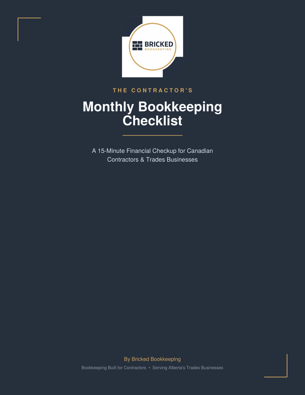 The Contractor's Monthly Bookkeeping Checklist cover