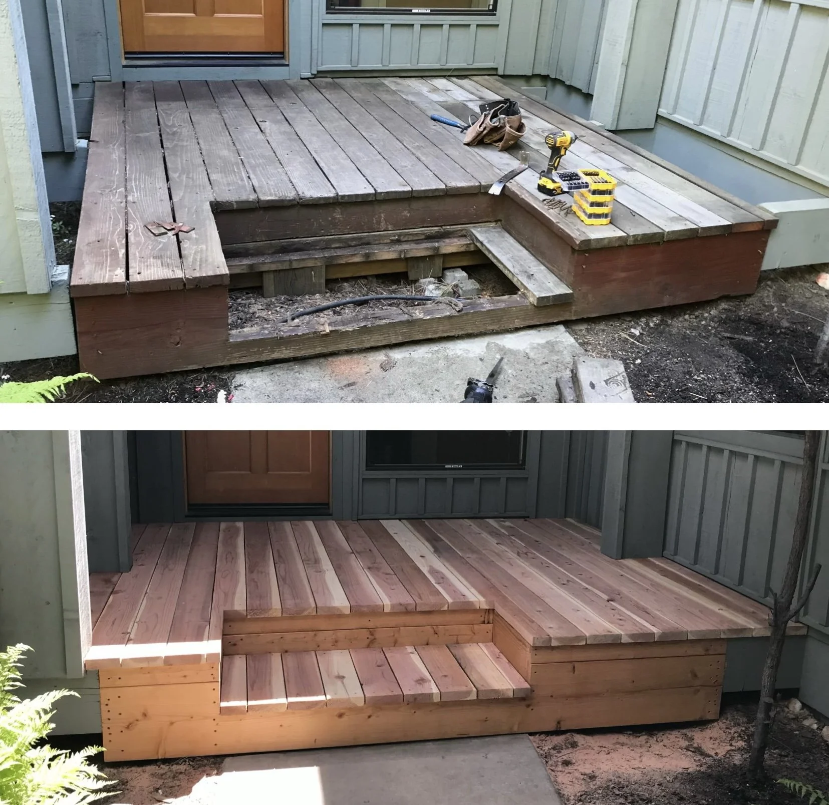 Before/After Deck Restoration