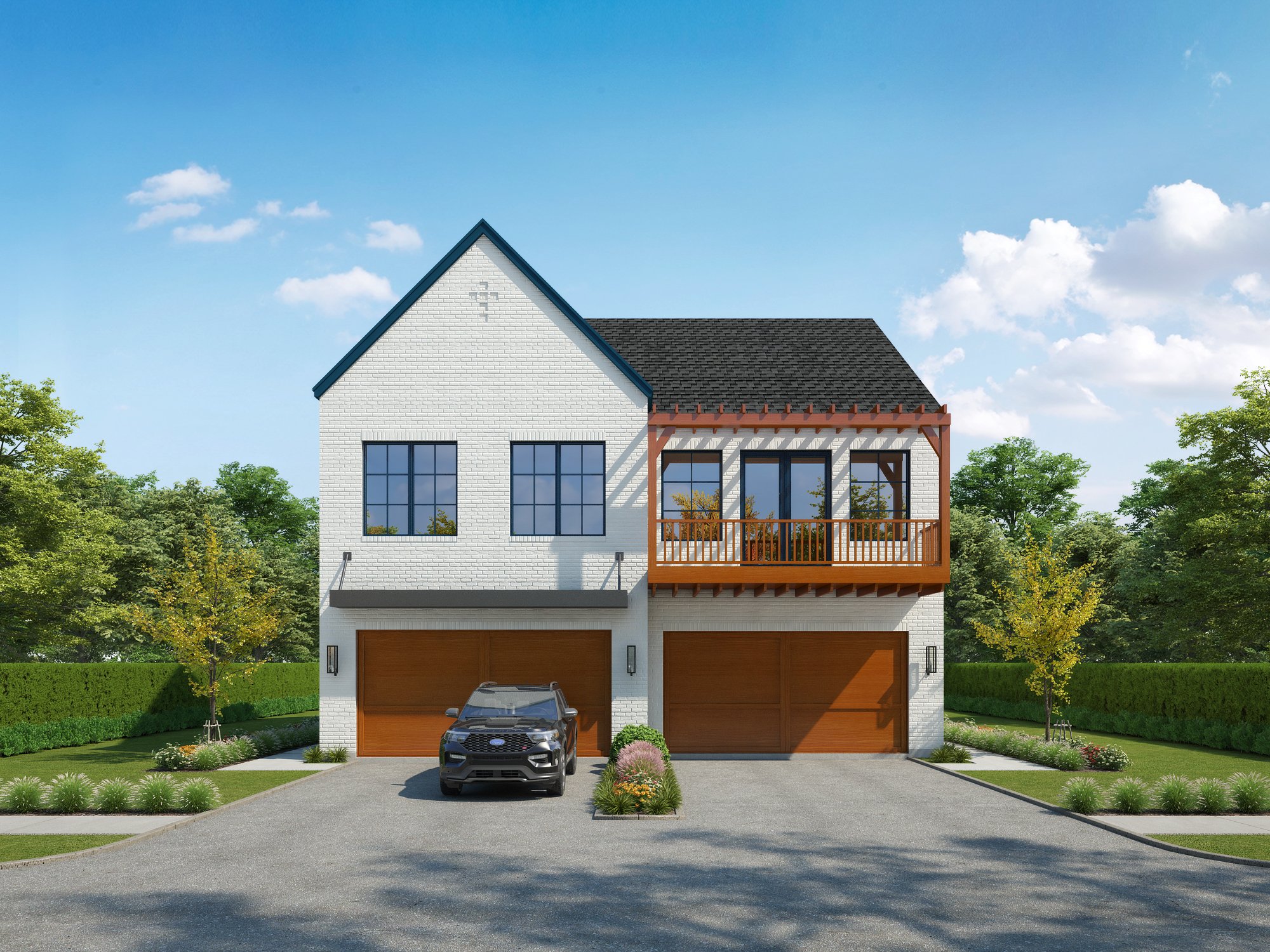 Two thoughtfully designed duplex buildings (4 total residences) are now underway in Dallas, Texas &mdash; built by Jain Homes.

Each residence offers approximately 3,600 square feet of living space with 4 bedrooms, each featuring a private ensuite ba