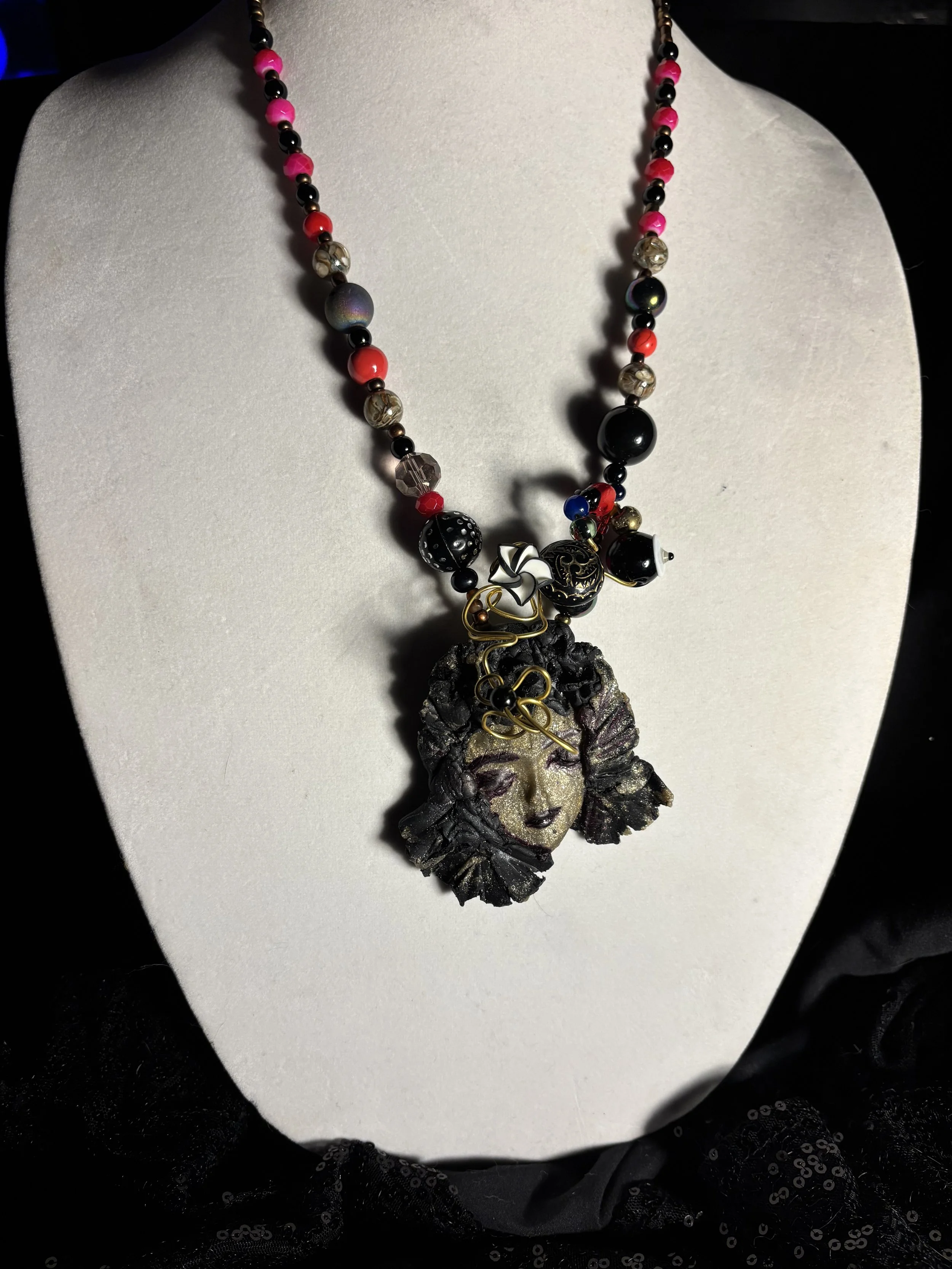 Mystic Harmony Face Pendant Necklace