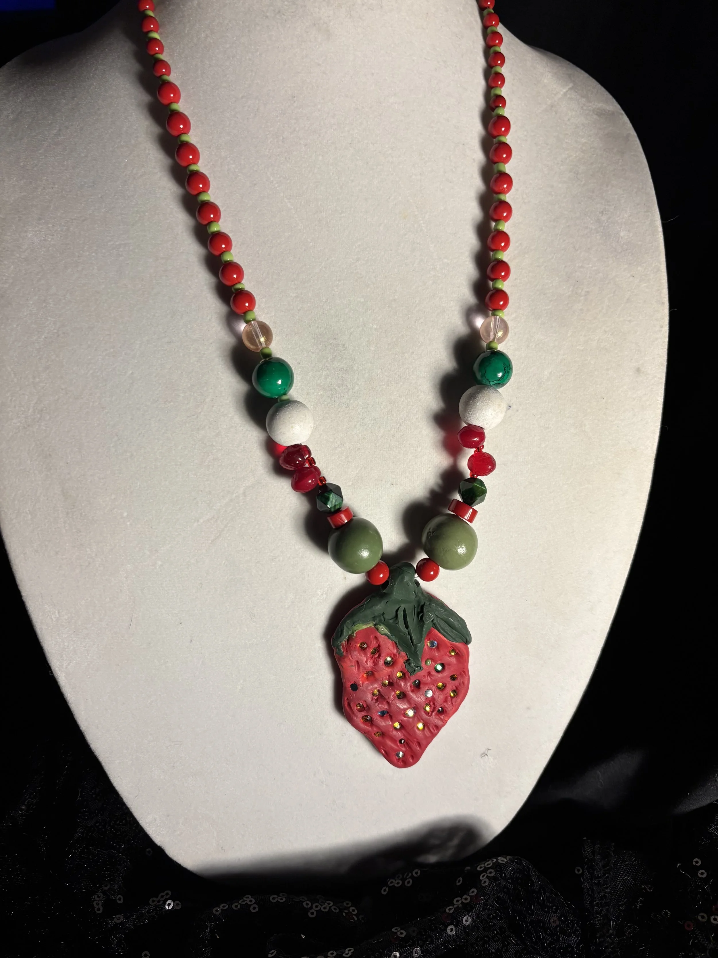 Strawberry Delight Handmade Necklace