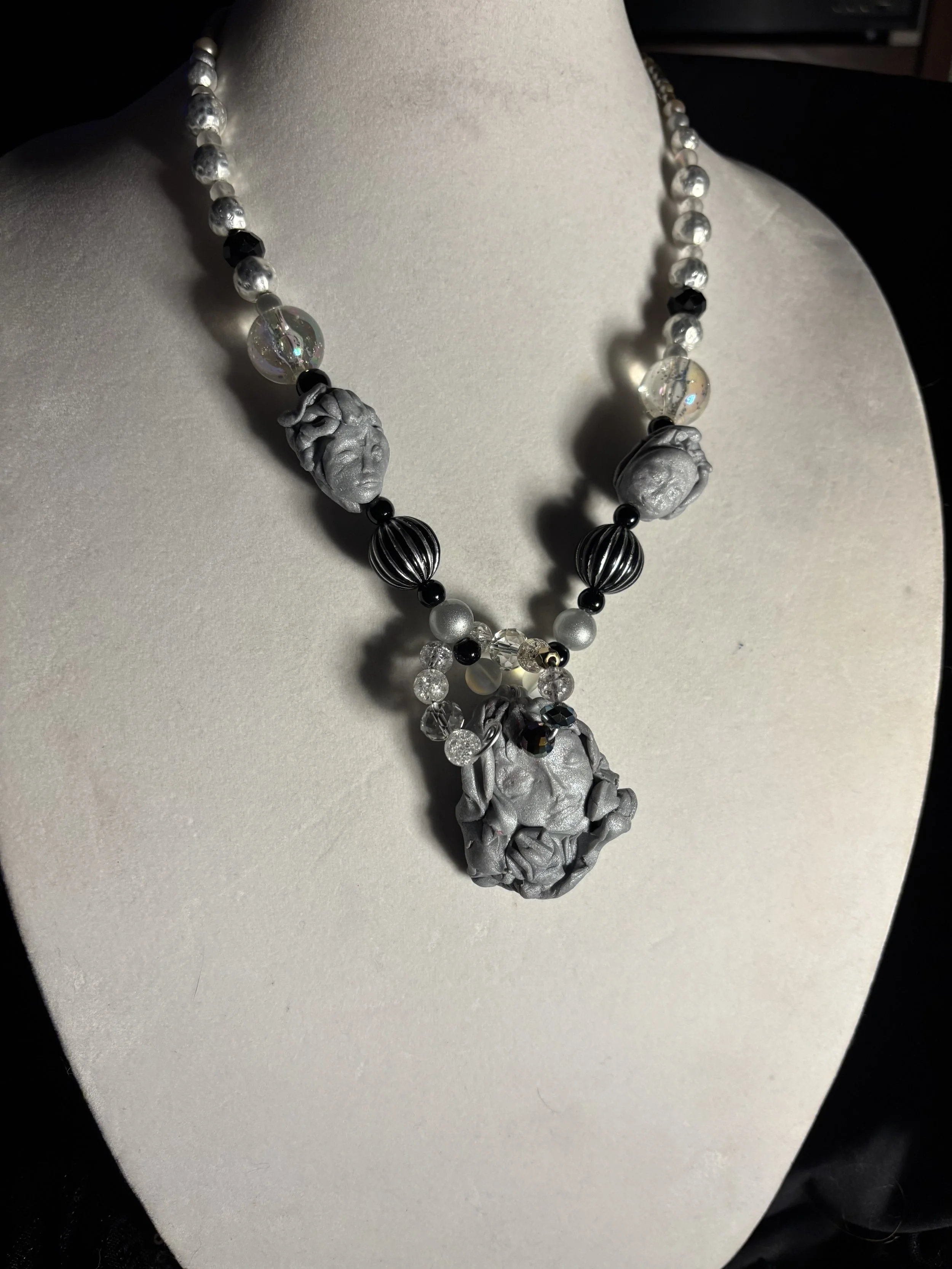 Silver Serenity Sculpted Necklace