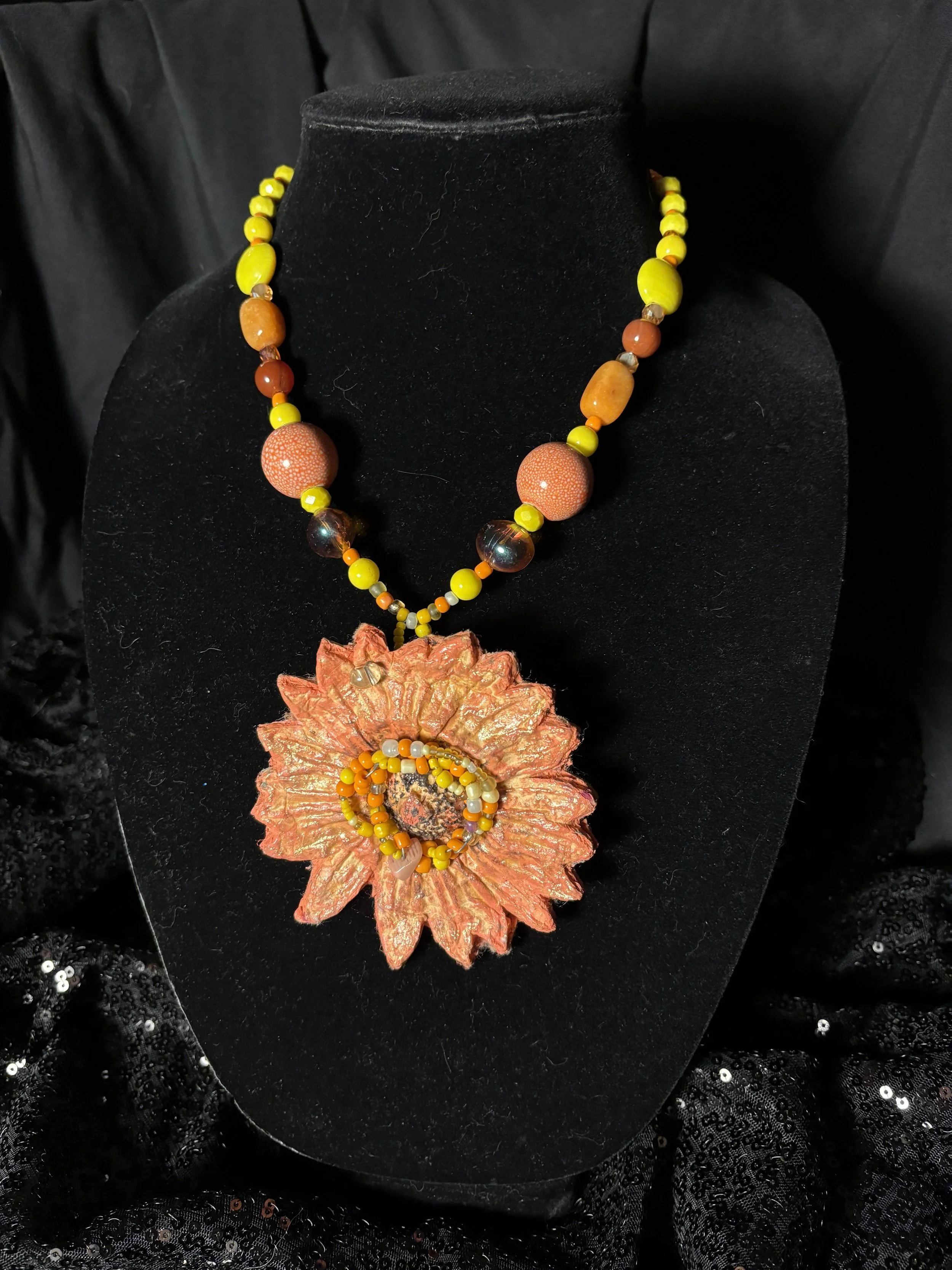 Summer Zinnia Necklace