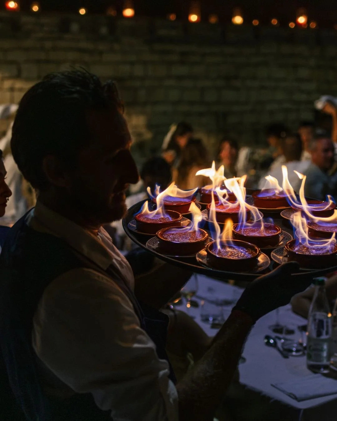 Altijd een spectaculaire afsluiter van het diner!