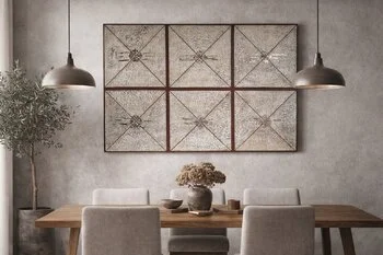 Opus IX: Radiant Grid Eclipse – abstract mixed media work with glowing grid, eclipse motif, and luminous contrasts by Sotiris Christodoulou Mockup 1.jpeg