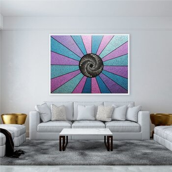 Opus XI – Prismatic Vortex, limited edition cosmic abstract art print by Sotiris Christodoulou
