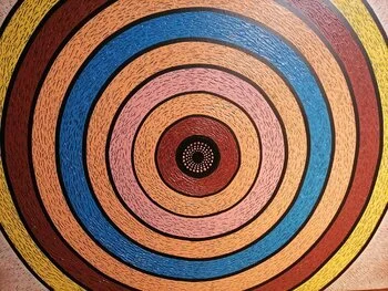 Opus XIII: Infinite Chromatic Orbit – cosmic abstract painting with vibrant circular patterns by Sotiris Christodoulou Studio 8.jpeg