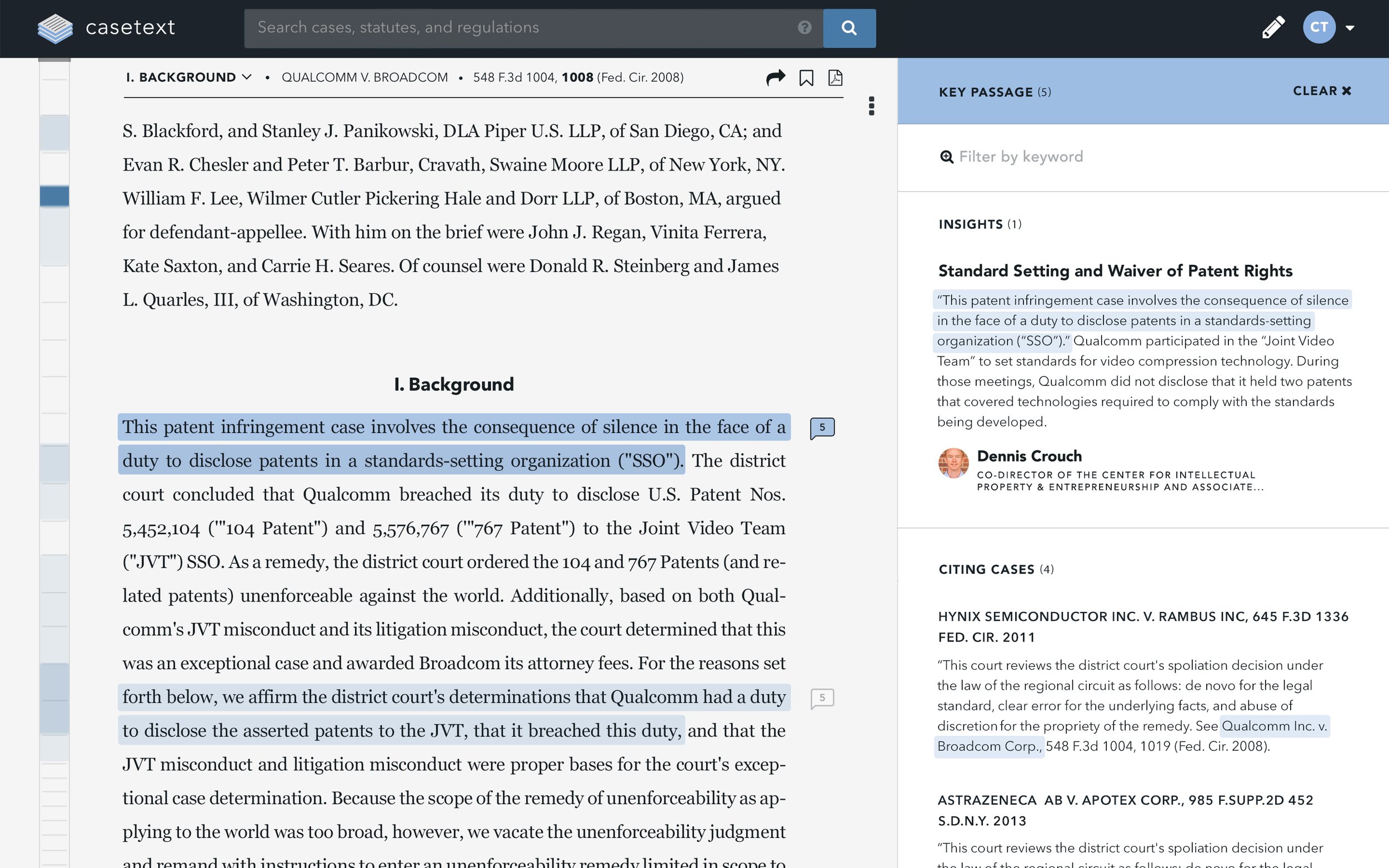 Highlighted Key Passages