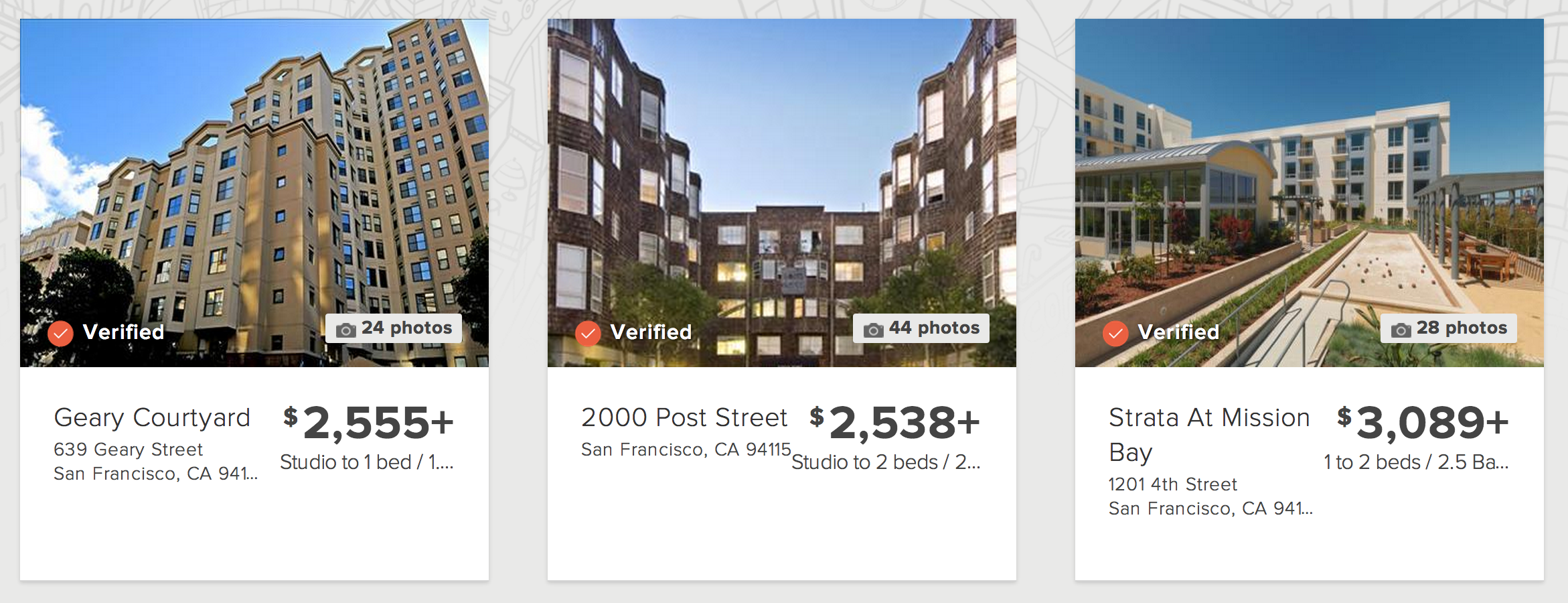 Property Listing Cards