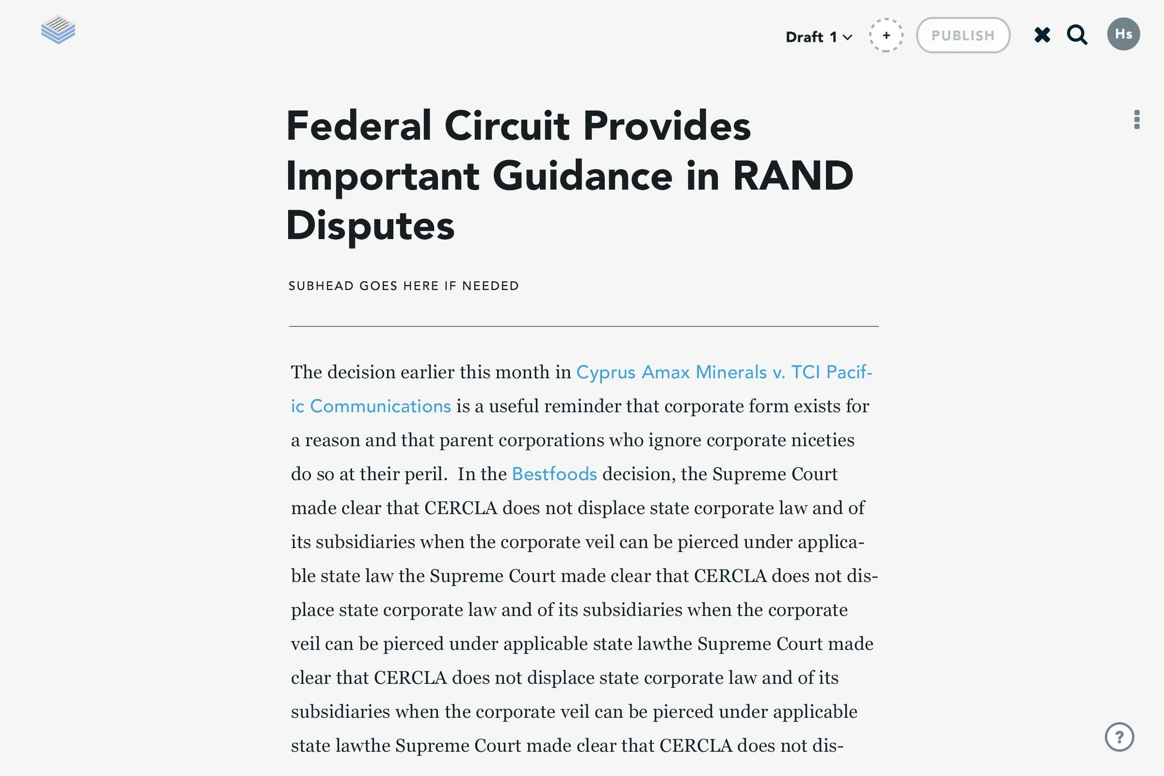 Focus on the writing