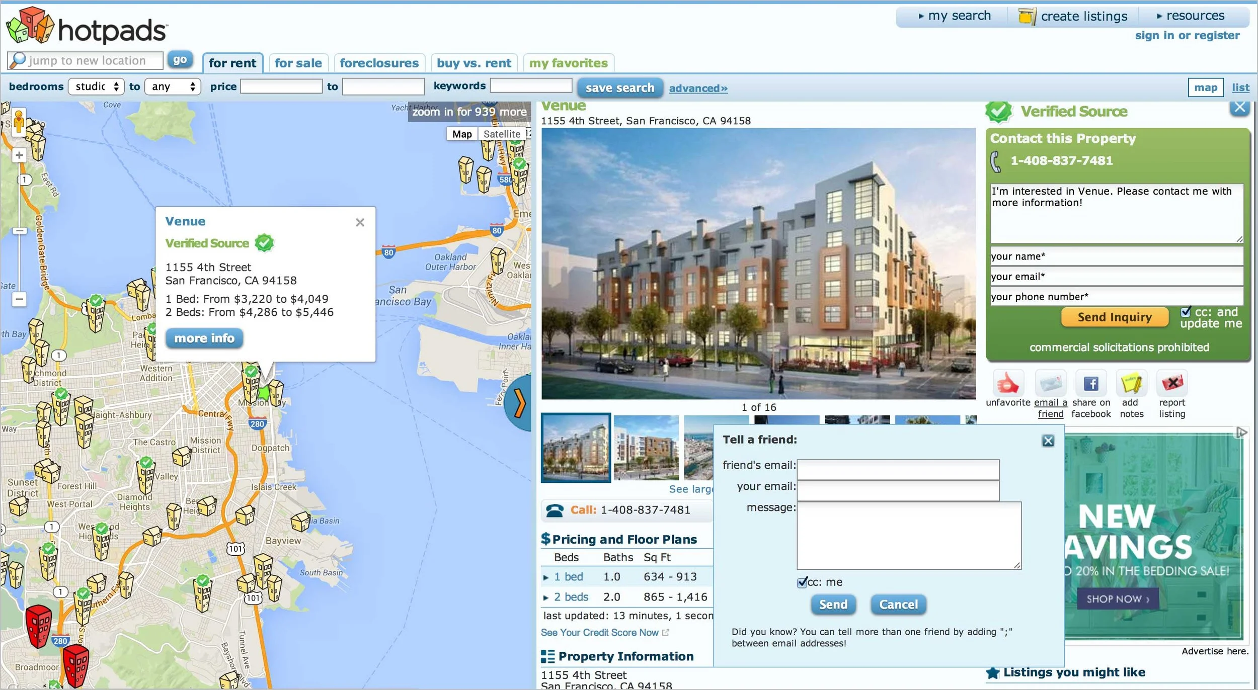 Previous Listing Details View