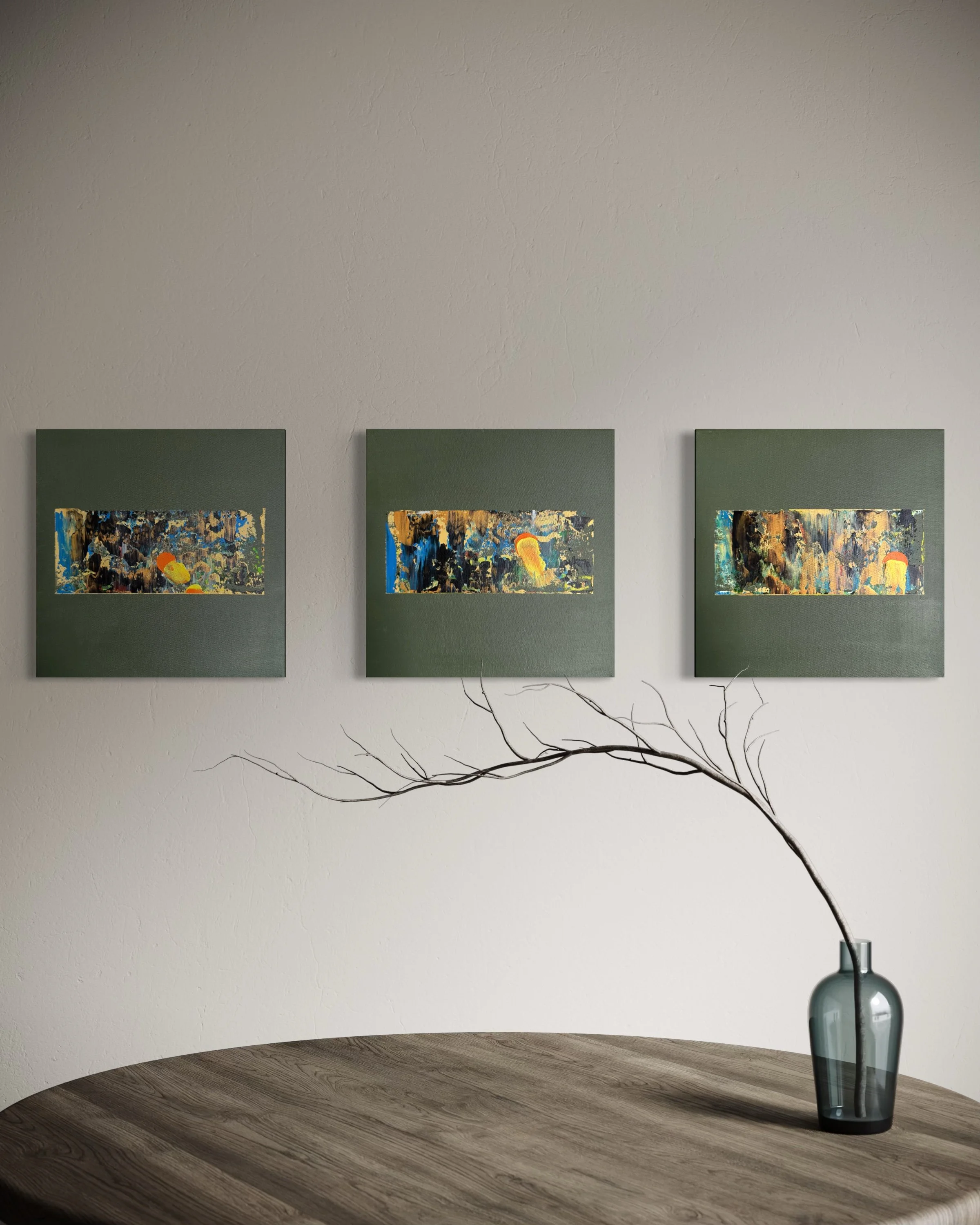 chaos_10.JPG abstract decorative artwork 12x12 inch