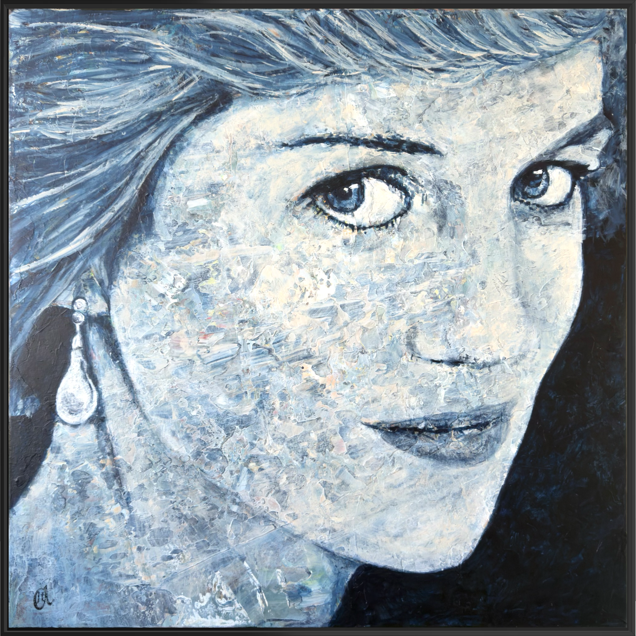 Princess_Diana_2315.png Elegance and Beauty an abstracted portrait of Princess Diana - acrylics on cotton canvas. Perfect for celebrity artwork collectors.