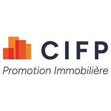 Logo CIFP Promotion Immobilière avec une icône de barres orange et rouge.
