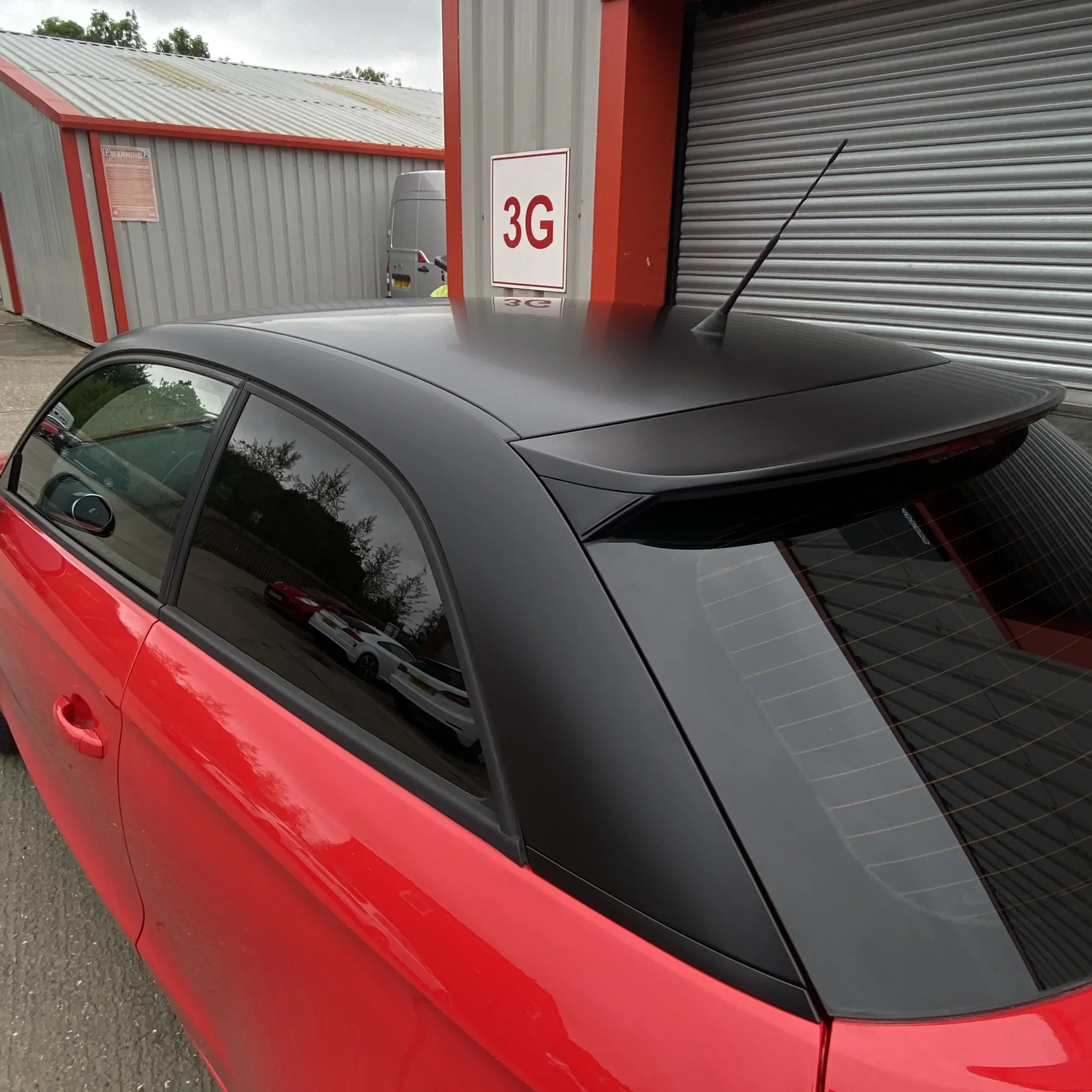 Audi A1 Satin Black Roof Wrap