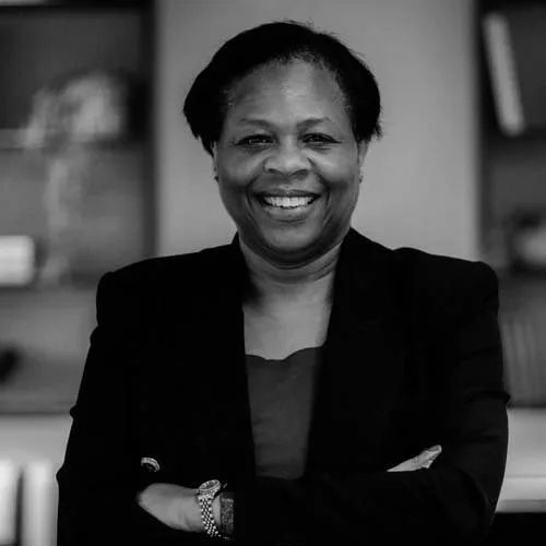 Black and white photo of Ann-Marie Blake, Co-Founder, True