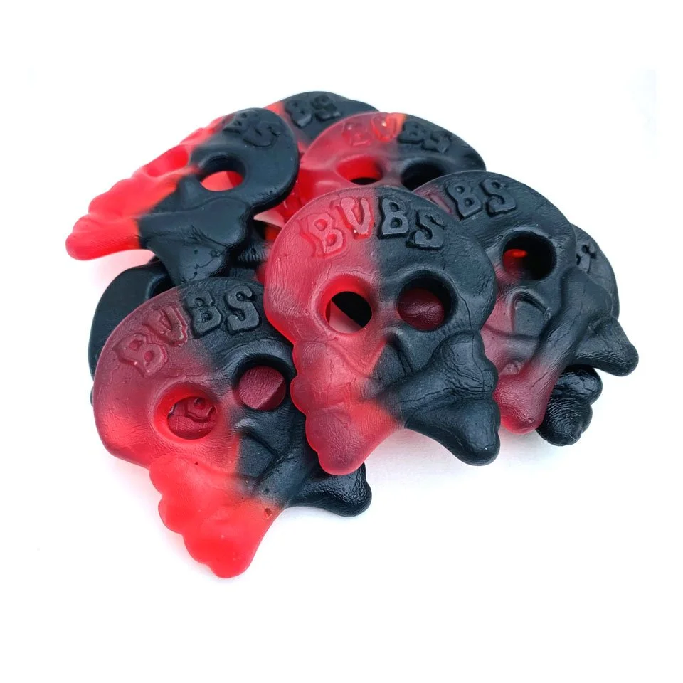 Raspberry Liquorice Skulls (Frambozenschedels).