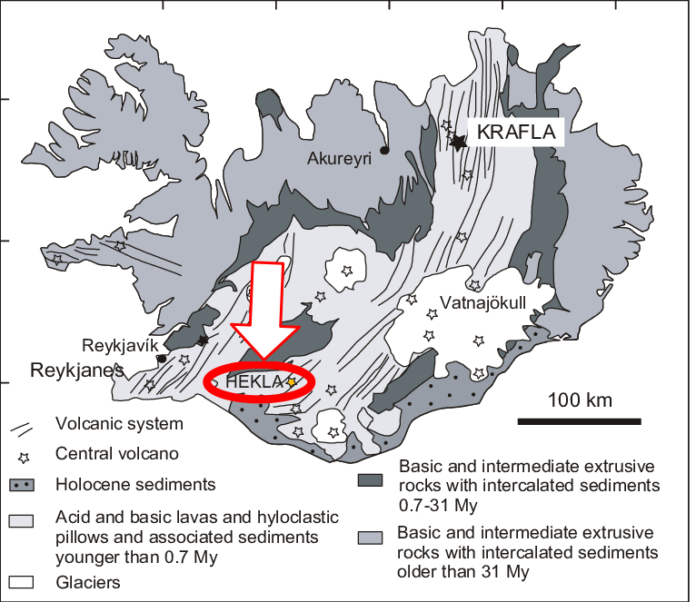 Vulcano Hekla (Islanda) “la porta dell’inferno”