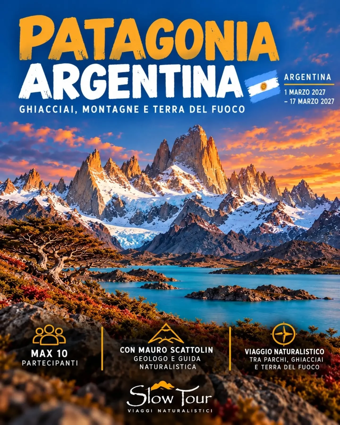 Per info: 
Mauro Scattolin 3405644597
informazioni@slow-tour.it
www.slow-tour.it

#patagoniaargentina 🇦🇷 #viaggiconleguideslowtour #slowtour #toptravelteam