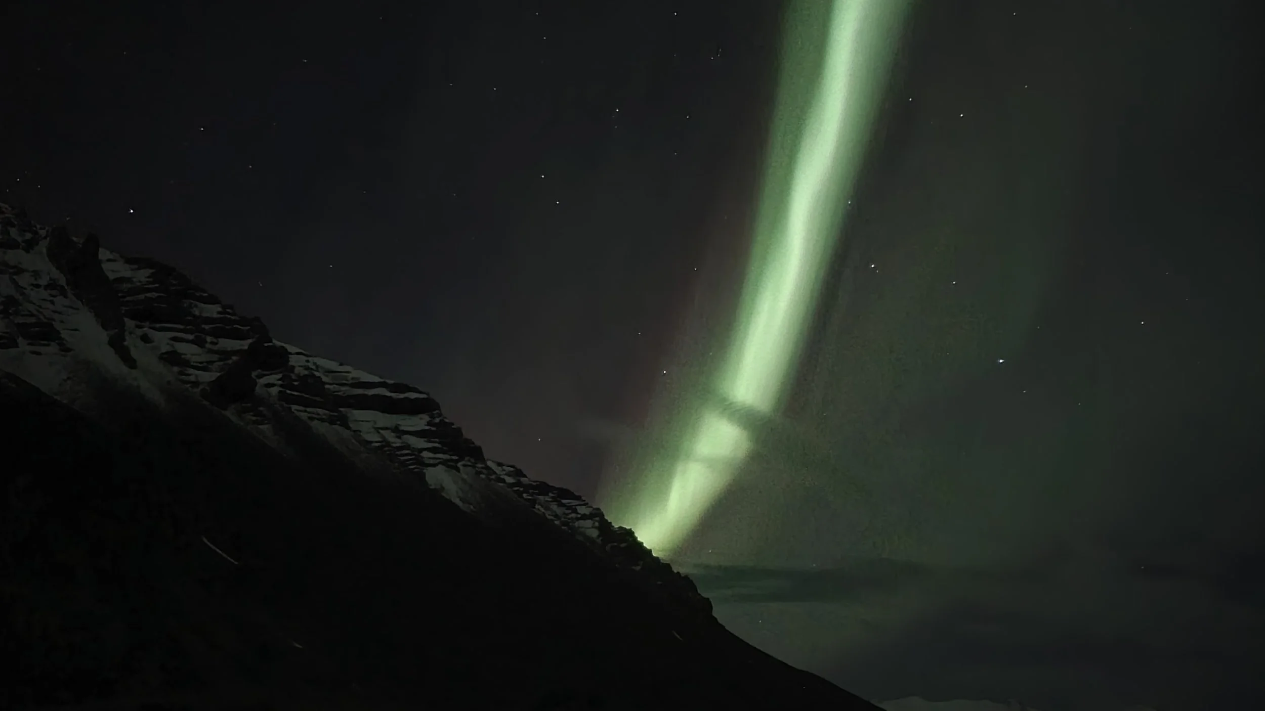 Aurora boreale Islanda costa sud