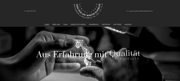 Website-Projekt Labor Müller Schibler