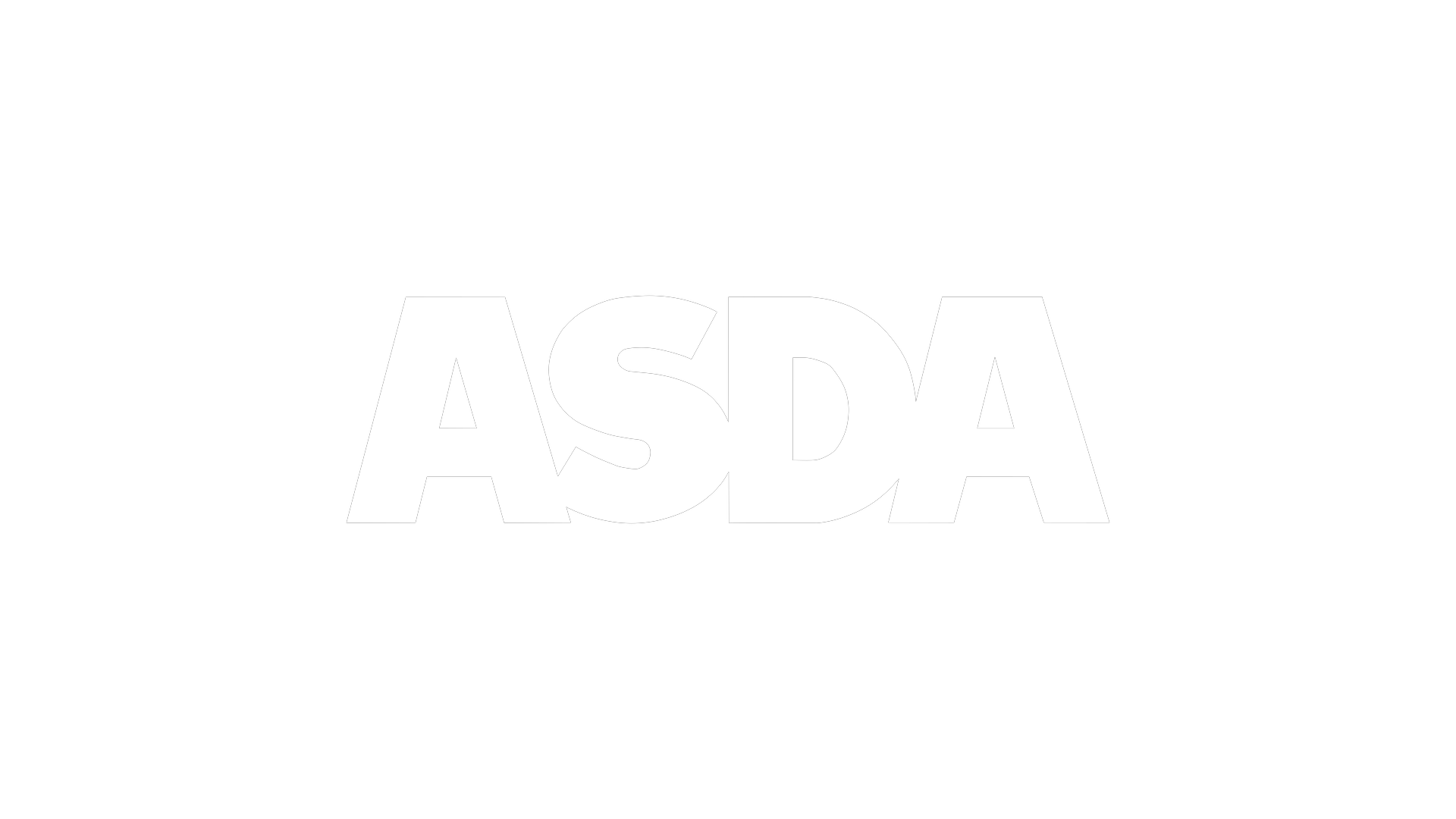 Black background with the ASDA logo in large white text.