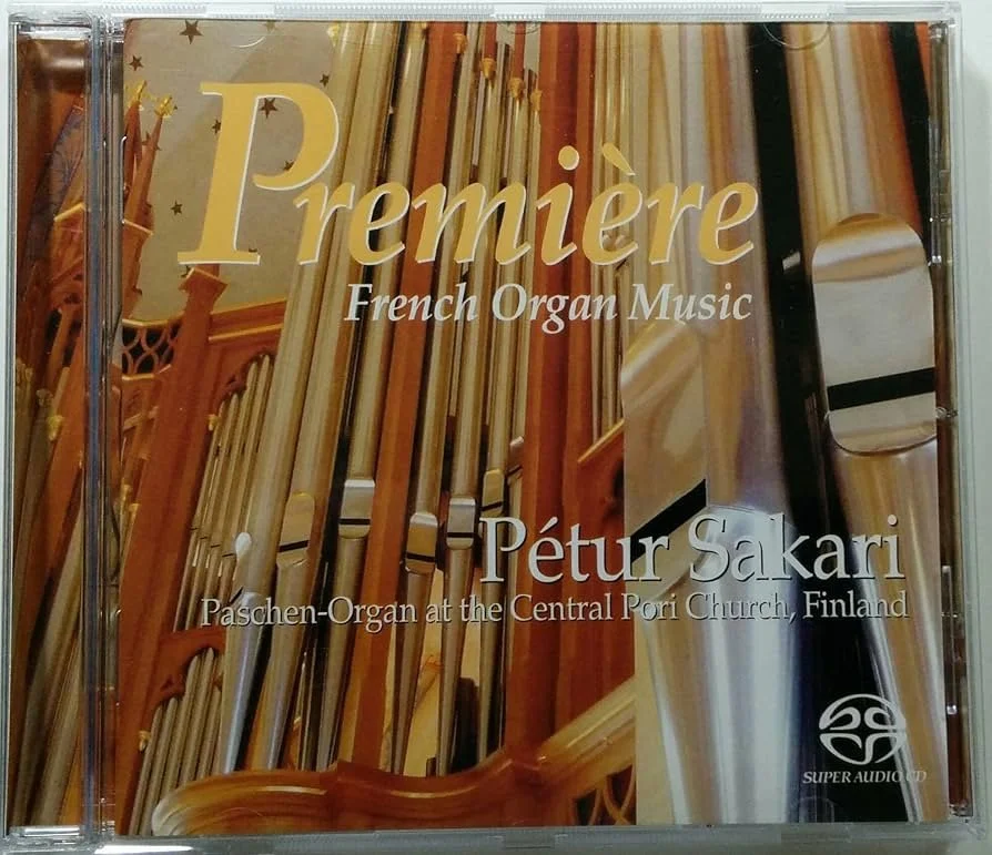Album cover of "Première – French Organ Music (2010)" by organist Pétur Sakari