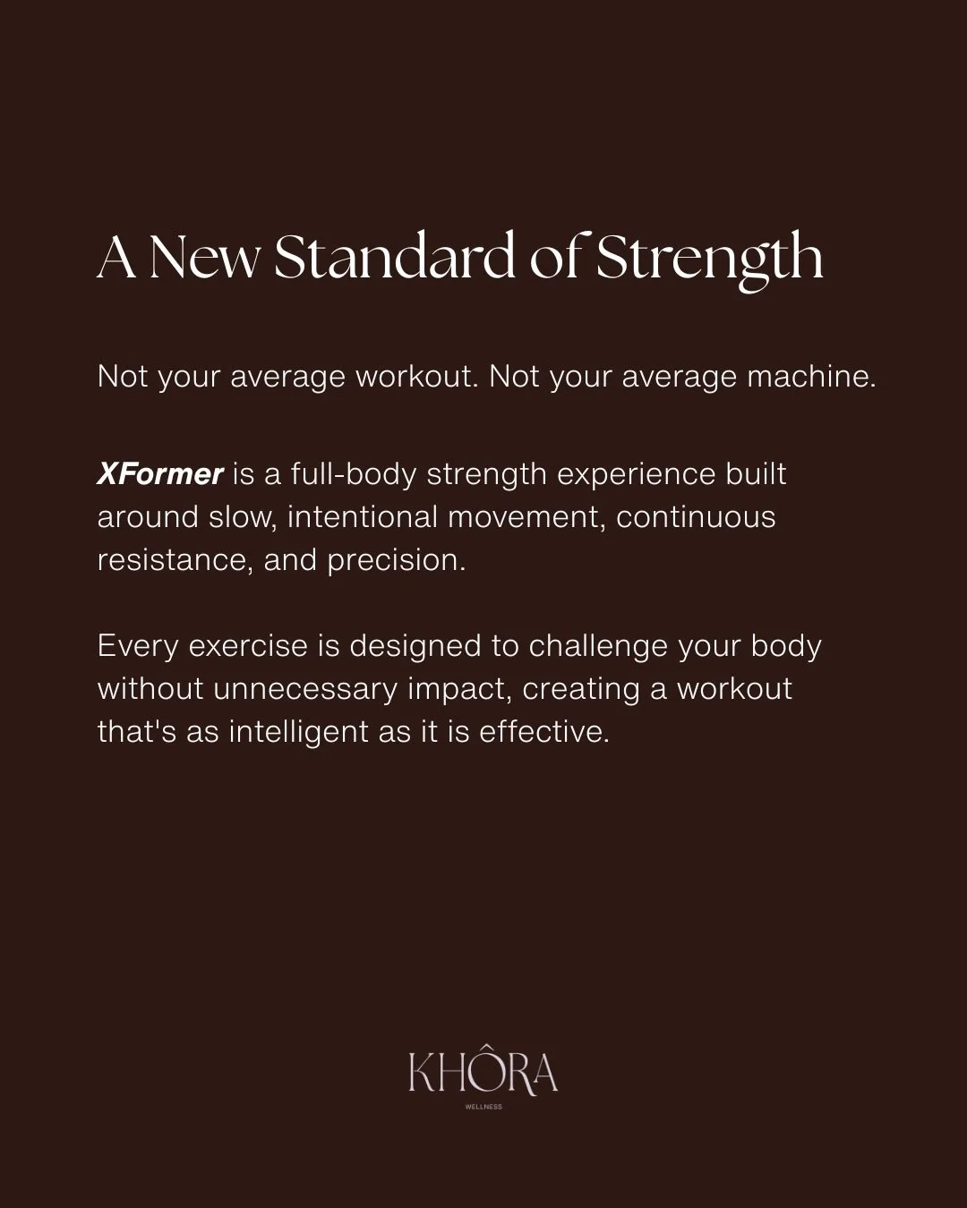 XFormer isn&rsquo;t about doing more. It&rsquo;s about making every movement count.

Deep strength. Lasting endurance. A body that feels powerful, supported and capable &mdash; in and out of the studio.

#Kh&ocirc;raWellness #XFormer #CapeTownFitness