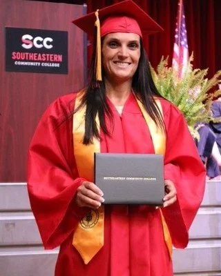 We are proud to recognize Kristen for graduating from SCC with an AAS in Business Administration/Office Management. In addition to earning her degree, she also completed an Accounting Certificate and an Office Professional Diploma &mdash; a true test