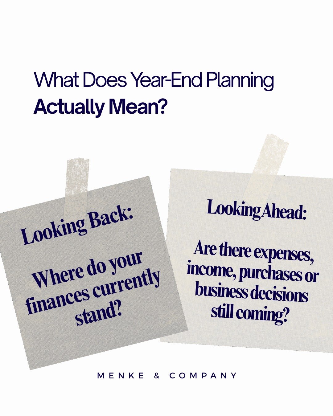 Year-end planning is about more than looking back at what&rsquo;s already happened&mdash;it&rsquo;s also about preparing for what&rsquo;s still ahead.

Where do your finances stand today? Are there upcoming expenses, income changes, purchases, or bus