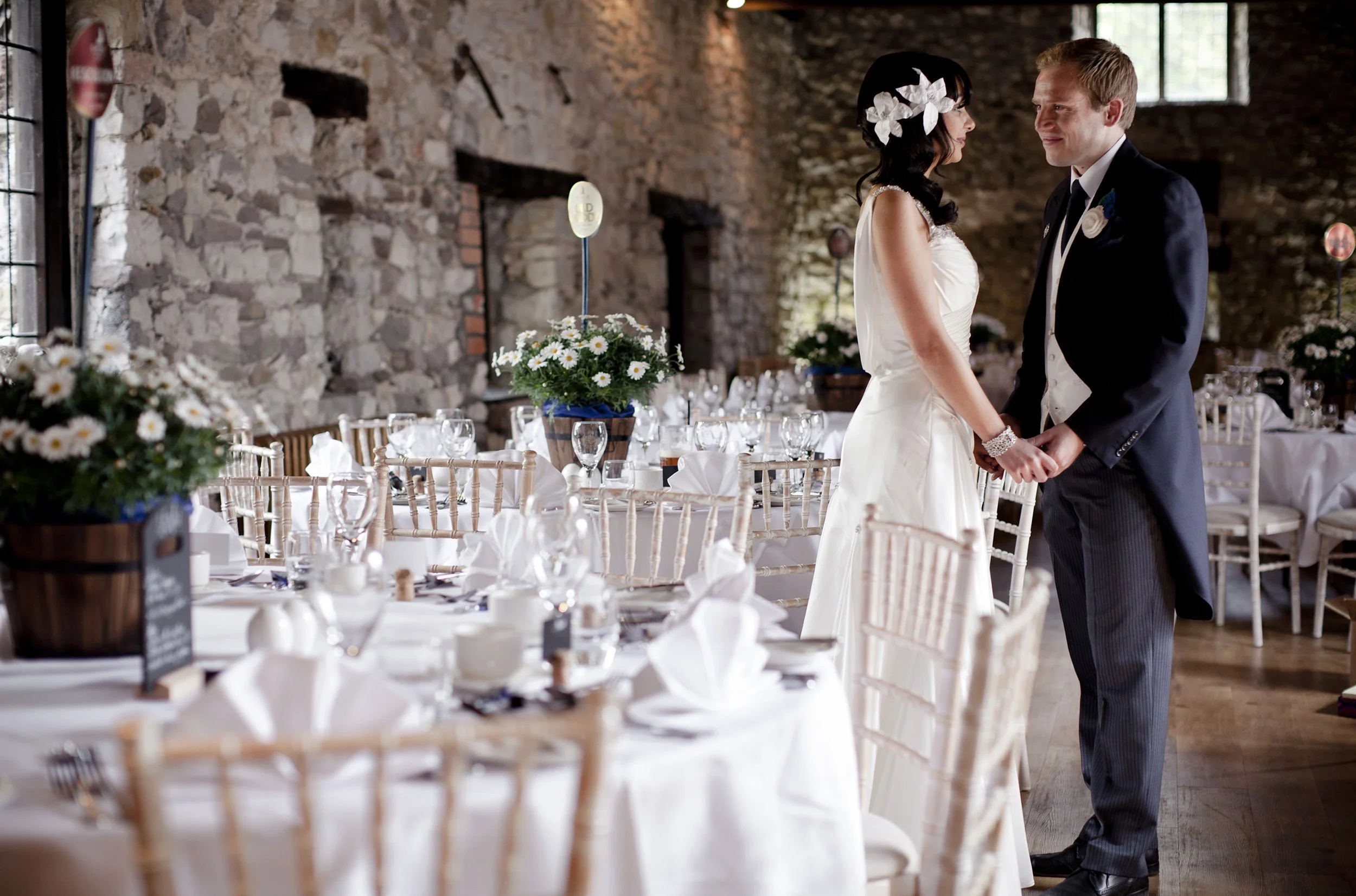 pencoed house wedding with bridal couple looking into eachothers eyes