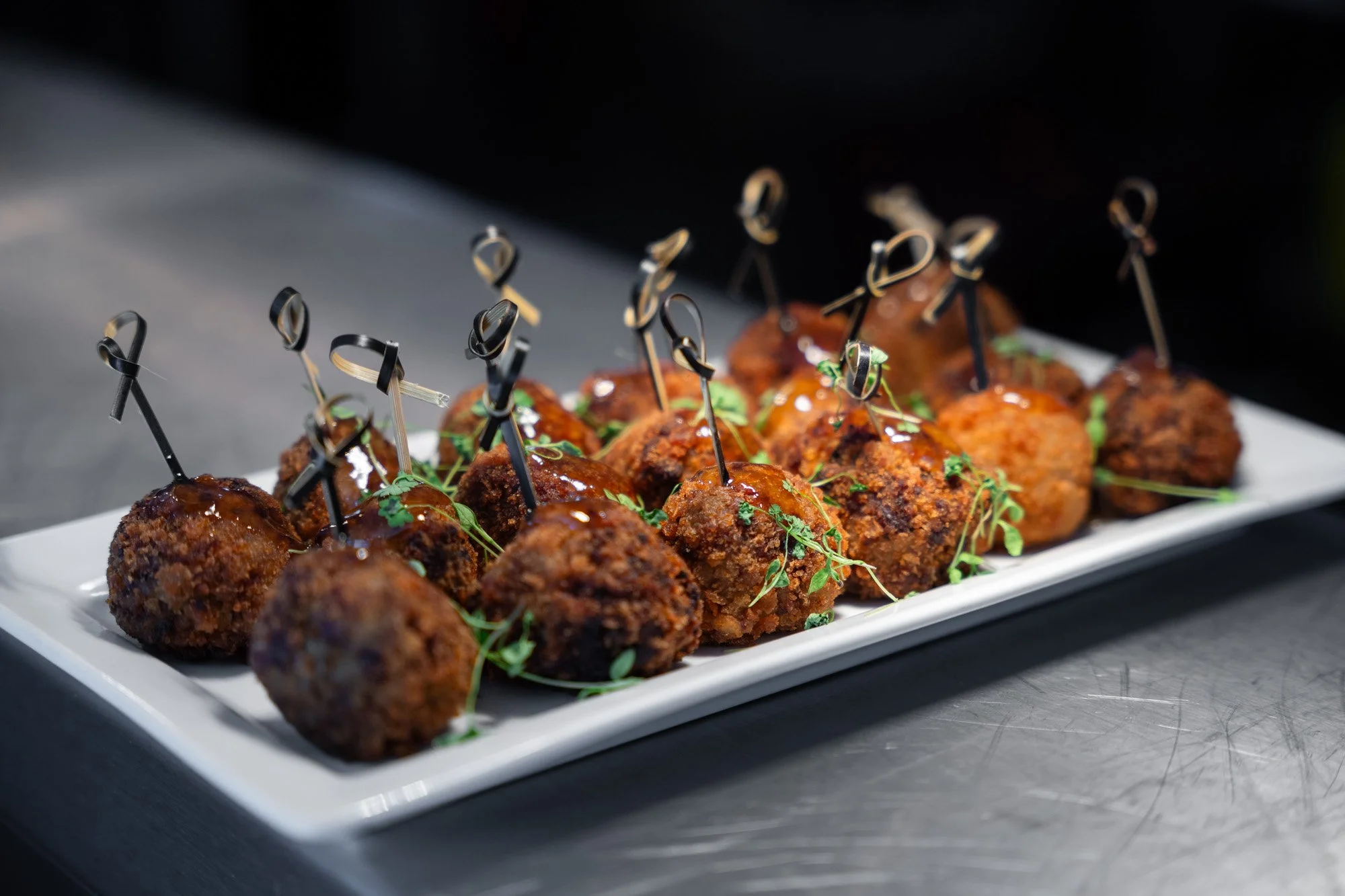 wedding canapes made by spiros caterers cardiff