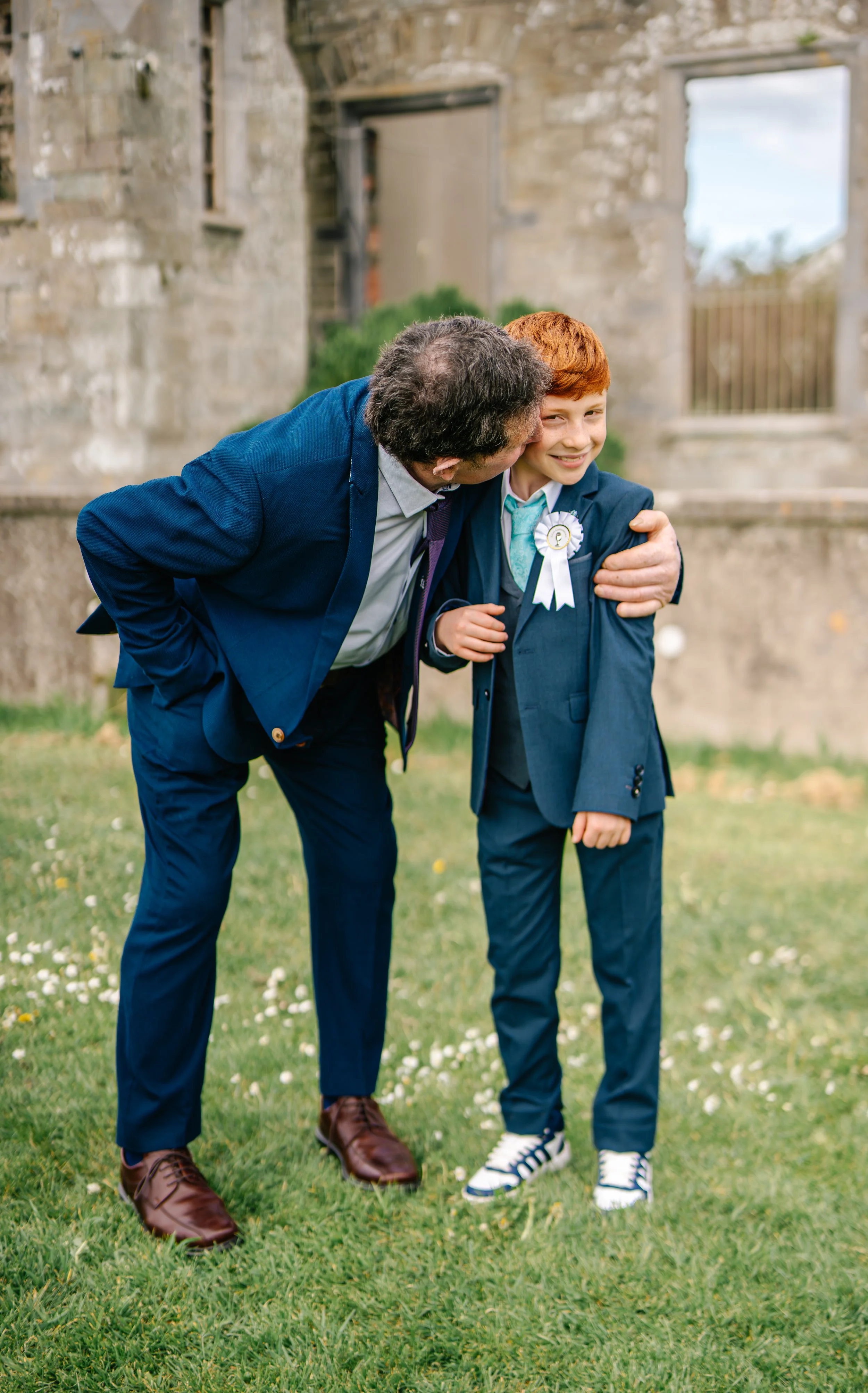 Communion picture with a grandad at ballyheigue castle